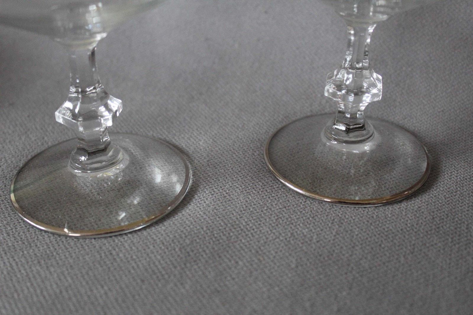 photo furniture Set Van 5 Vintage Cocktailglazen Met Kreeftmotief, Garnalencocktail Coupe, Nautisch Zeevruchtendesign, Barware, Aperitief, Rand In Zilverkleur
