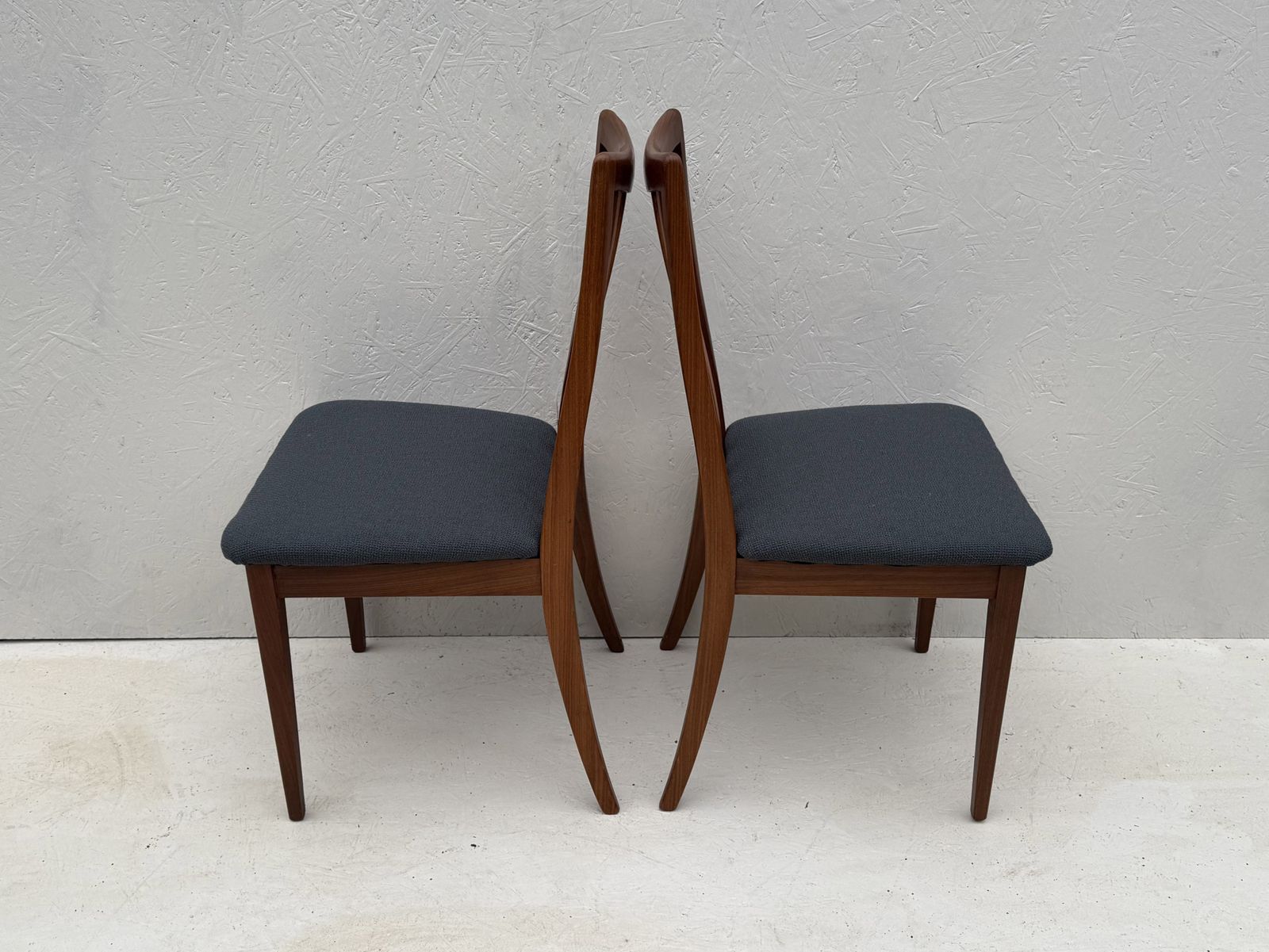 Mid Century Teak And Fabric Dining Chairs By Leslie Dandy For G Plan, 1960s, Set Of 4 photo vintage