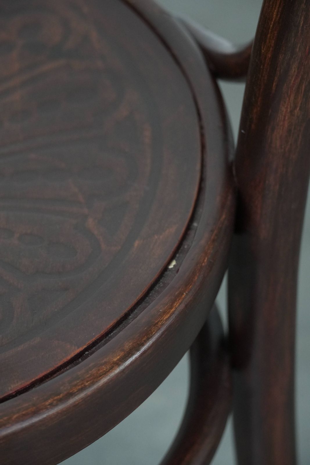 photo for sale Set Of Two Timeless Vintage Wooden Cosmos Bistro Design Chairs With Beautiful Carvings