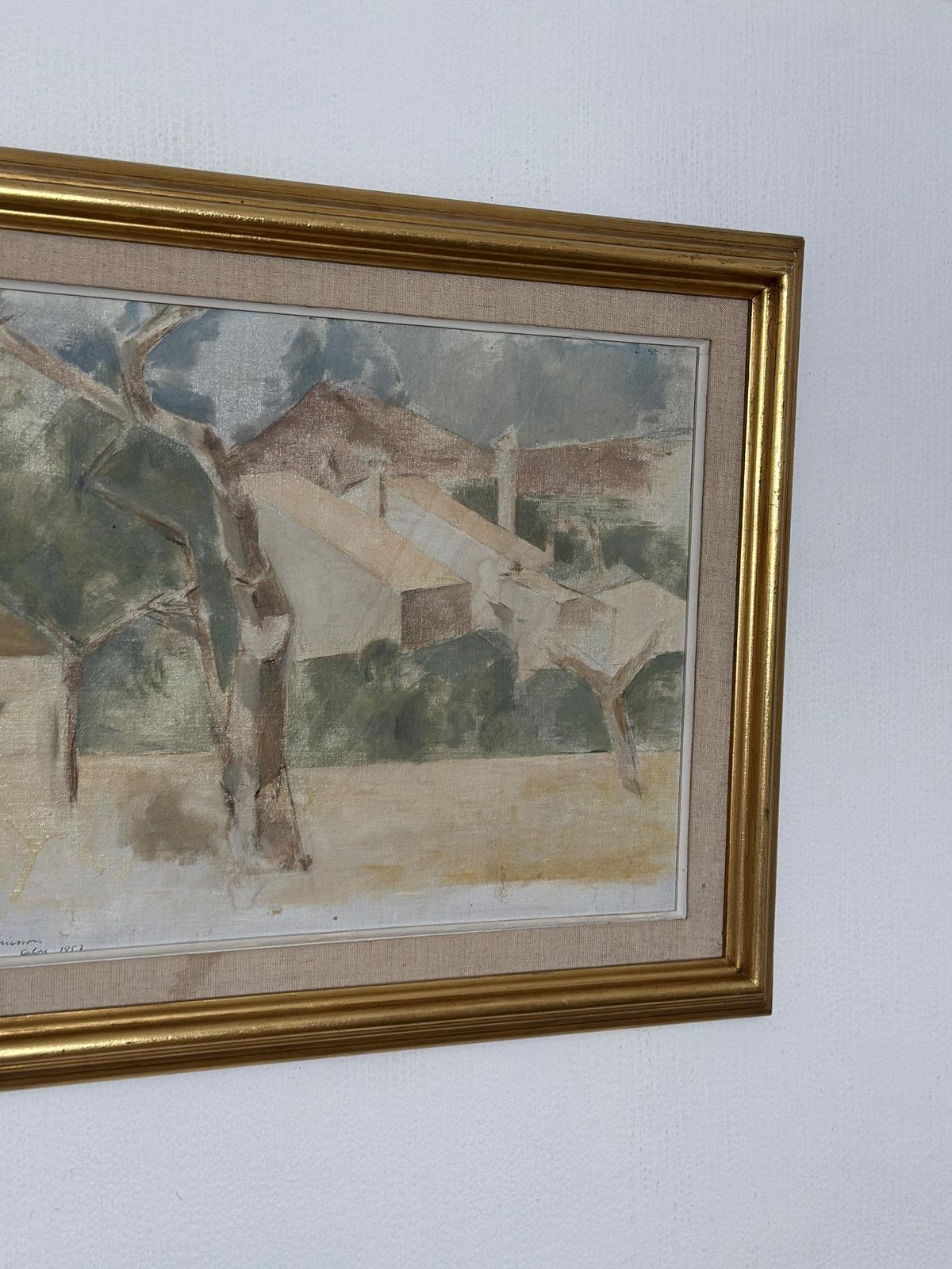 Original Mid Century Swedish Oil On Panel – “Calpe” By Lars Olof Ericsson – Dated 1957 – Vintage & Framed – 47 × 58 Cm (18.5" × 22.8") photo 445.0