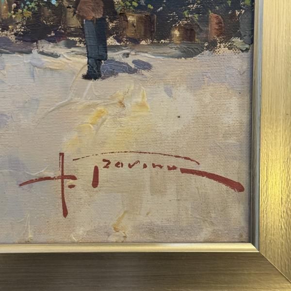 Antonio Gravina Oil Painting, Early 20th Century Continental Market Scene photo 545.0