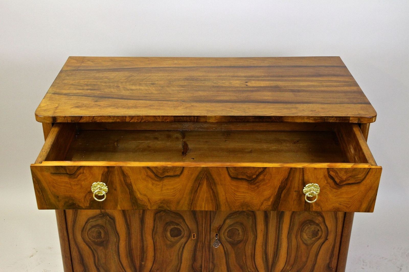 19th Century Biedermeier Walnut Commode/ Trumeau/ Dresser   Austria Circa 1840 photo 5900.0