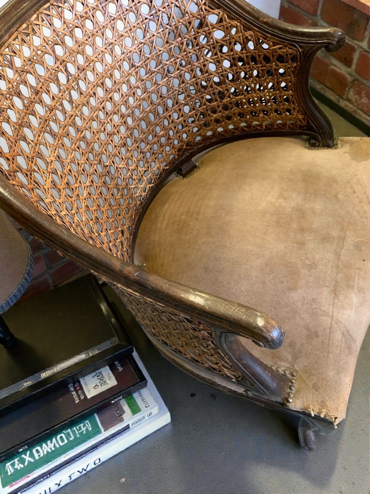 Antique 19th Century French Provincial Bergere Louis XV Style Armchair photo Furniture