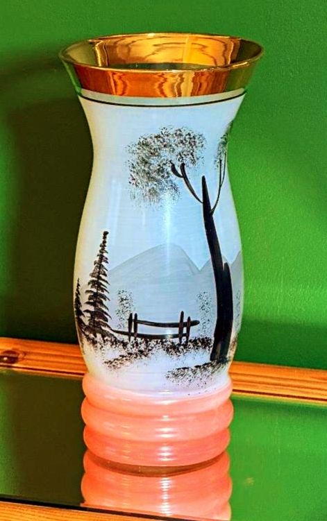 French Art Nouveau Vase In The Style Of Francois Theodore Legras photo Home Decor