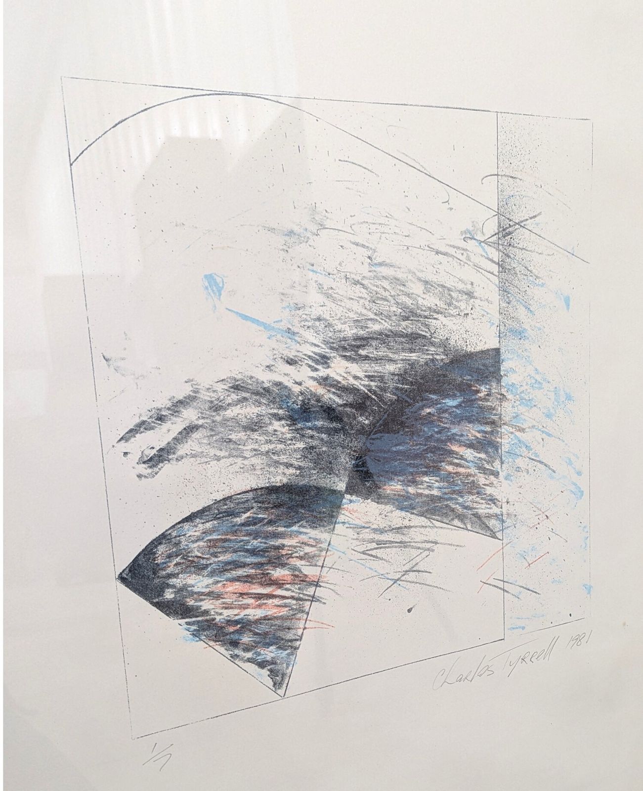 Art Large Limited Edition Framed Abstract Print By Charles Tyrrell, ‘Untitled’ 1981 photo