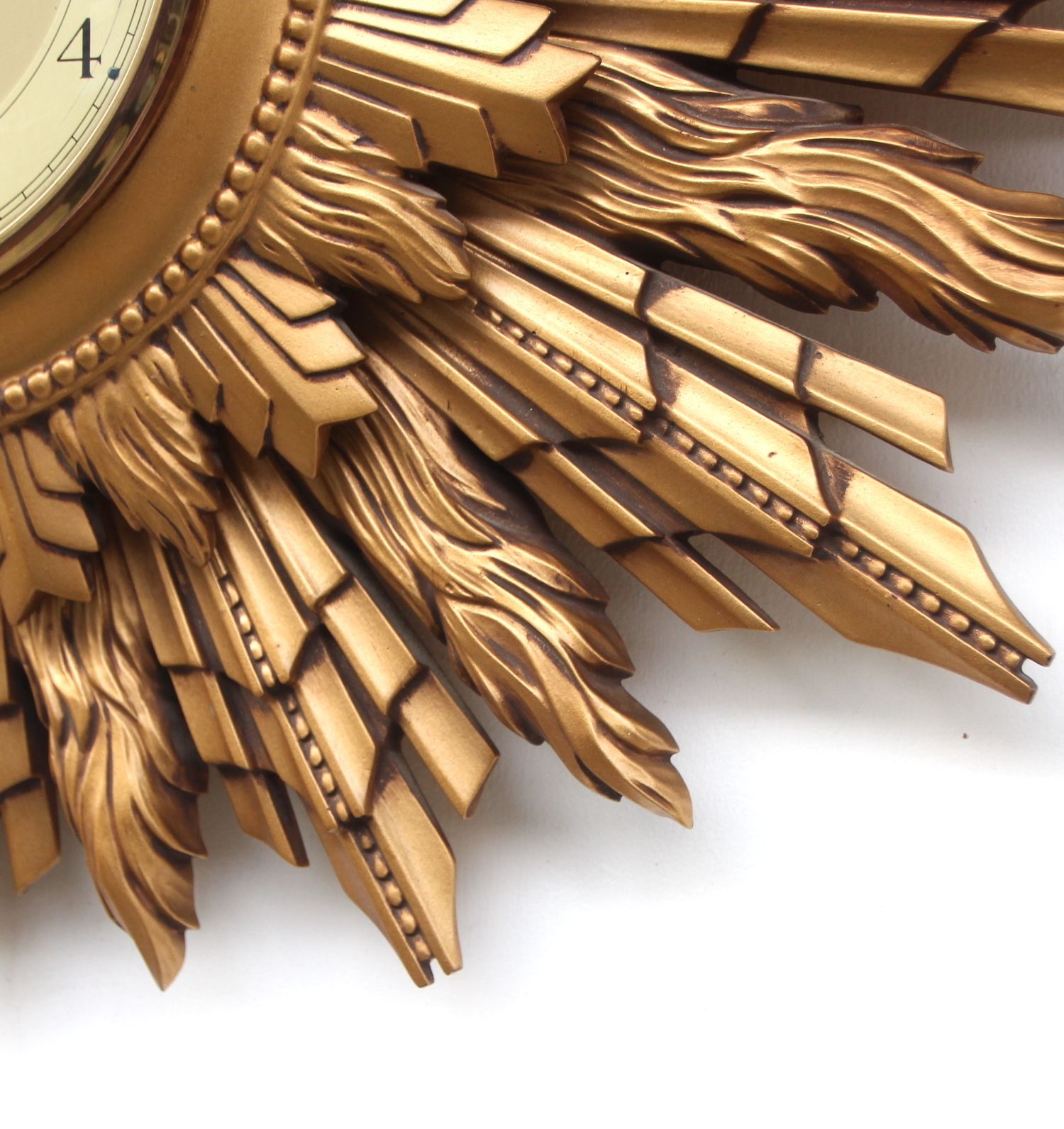 Huge 66cm 1950/60s British Sunburst Vintage Wall Clock. Fully Guaranteed photo for sale