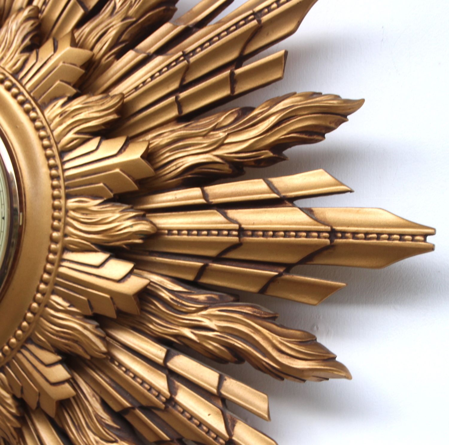 Huge 66cm 1950/60s British Sunburst Vintage Wall Clock. Fully Guaranteed photo Home Decor