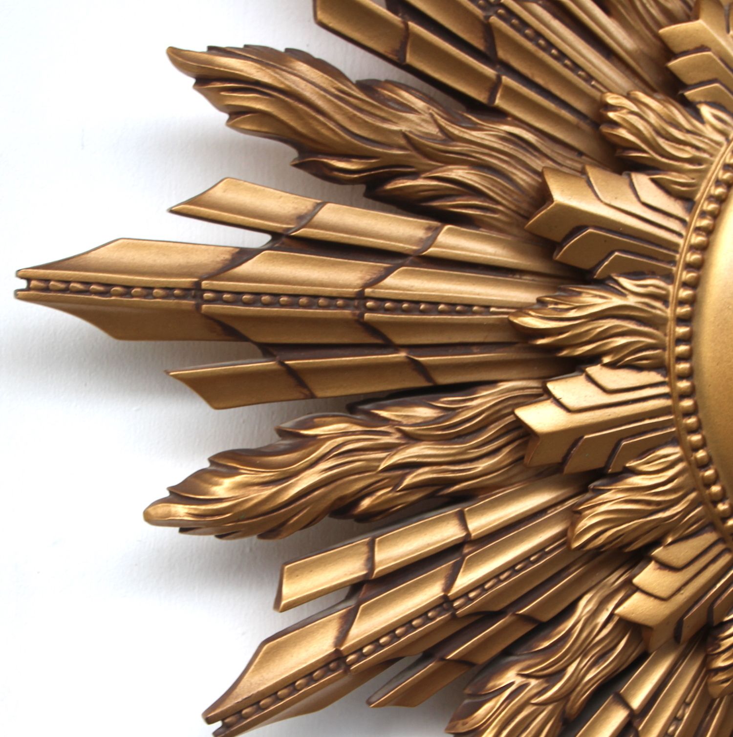 photo vinterior Huge 66cm 1950/60s British Sunburst Vintage Wall Clock. Fully Guaranteed