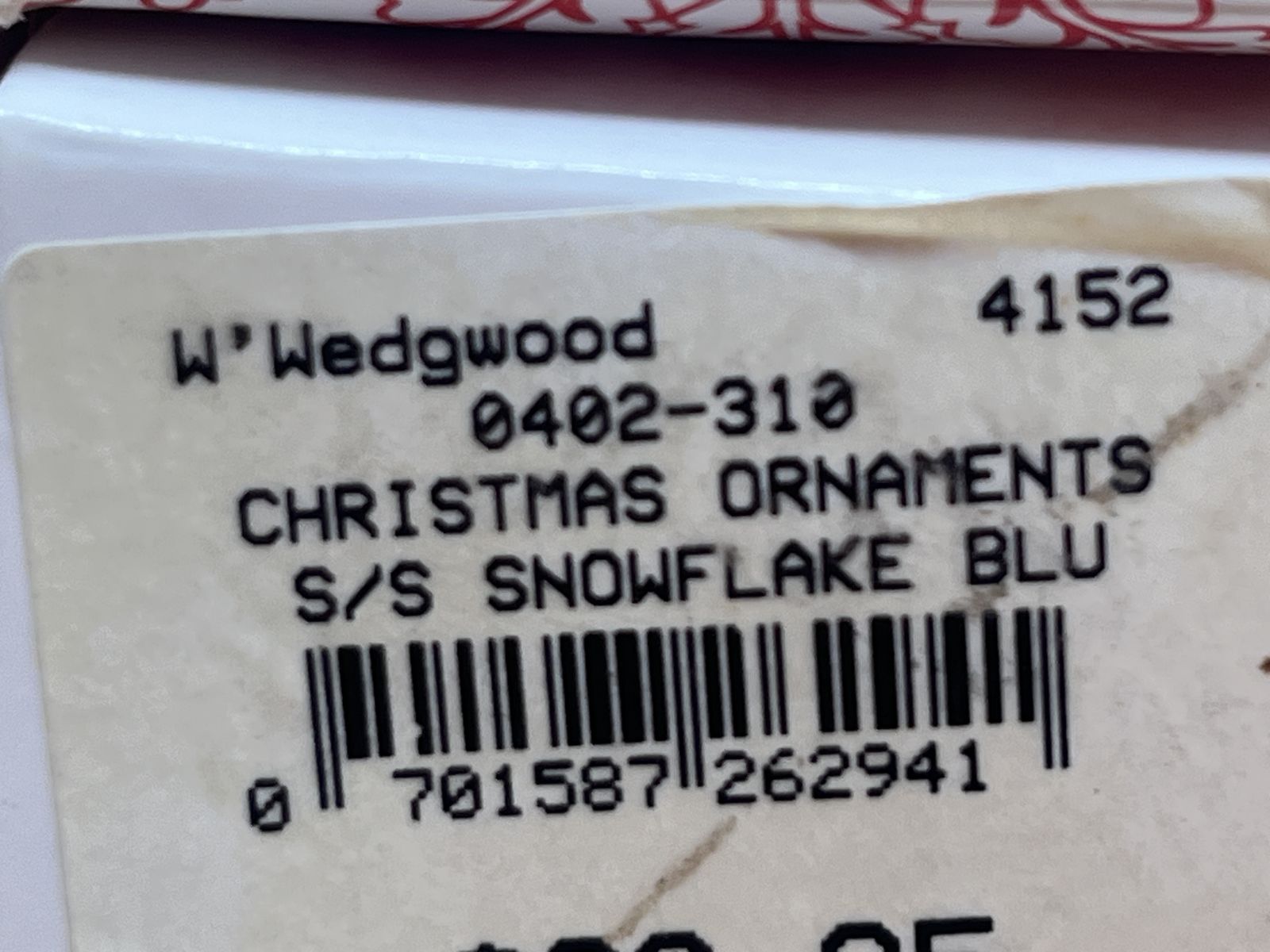 Wedgwood Pottery Blue Jasperware Christmas Snowflake Tree Hanging Ornament In Original Box. photo Home Decor