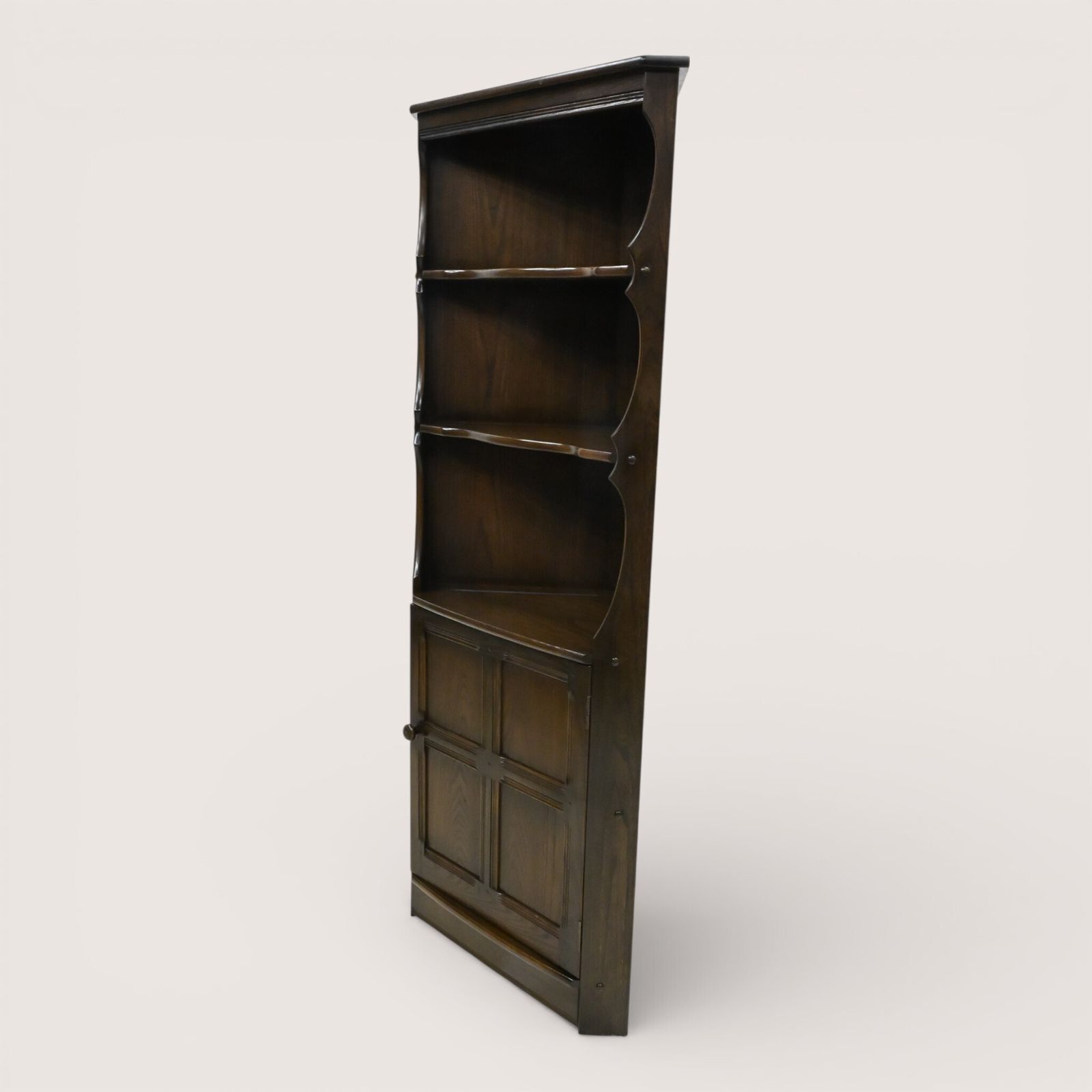 Genuine Ercol Corner Cabinet With Shelves Exc Free Uk Delivery photo furniture