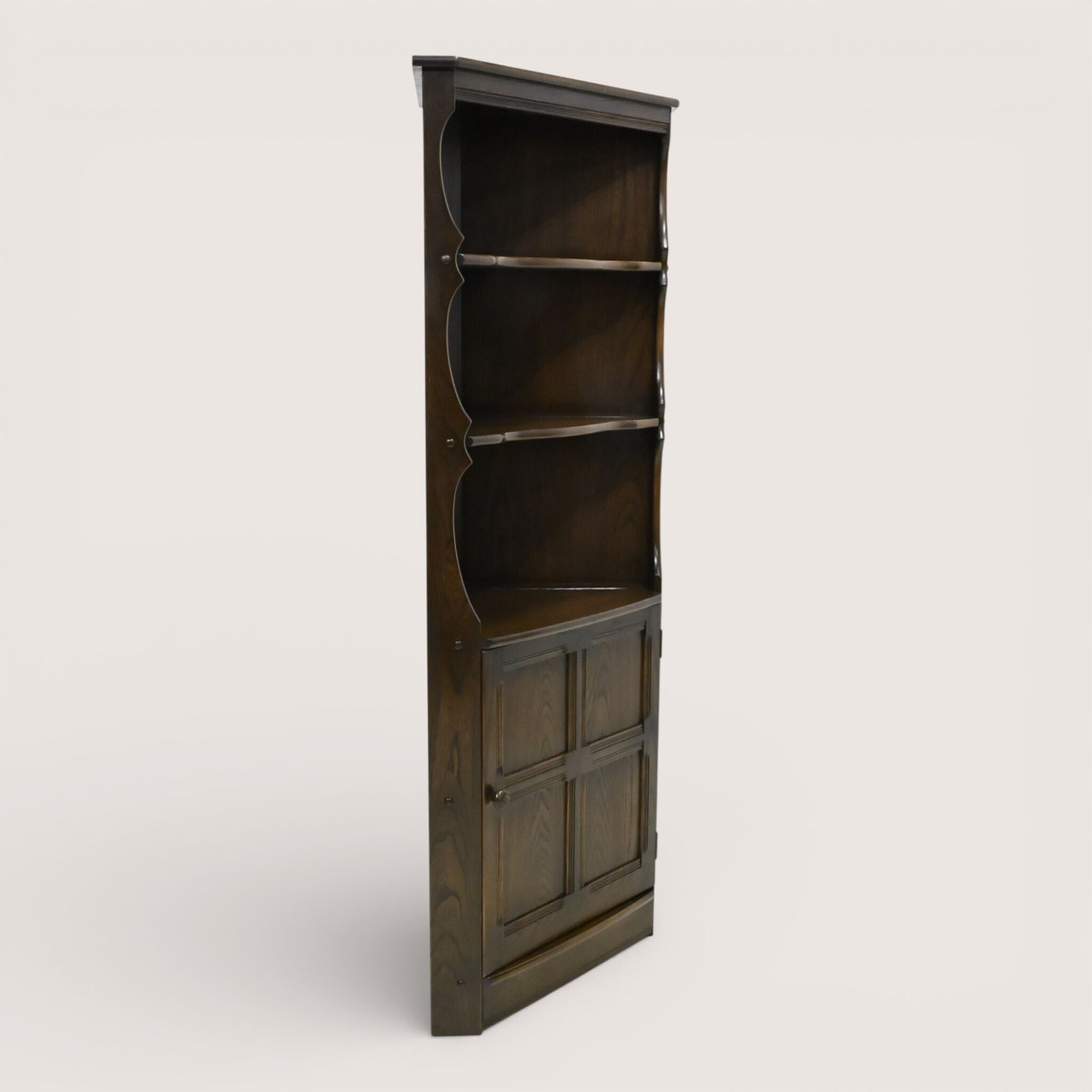 Genuine Ercol Corner Cabinet With Shelves Exc Free Uk Delivery photo vintage