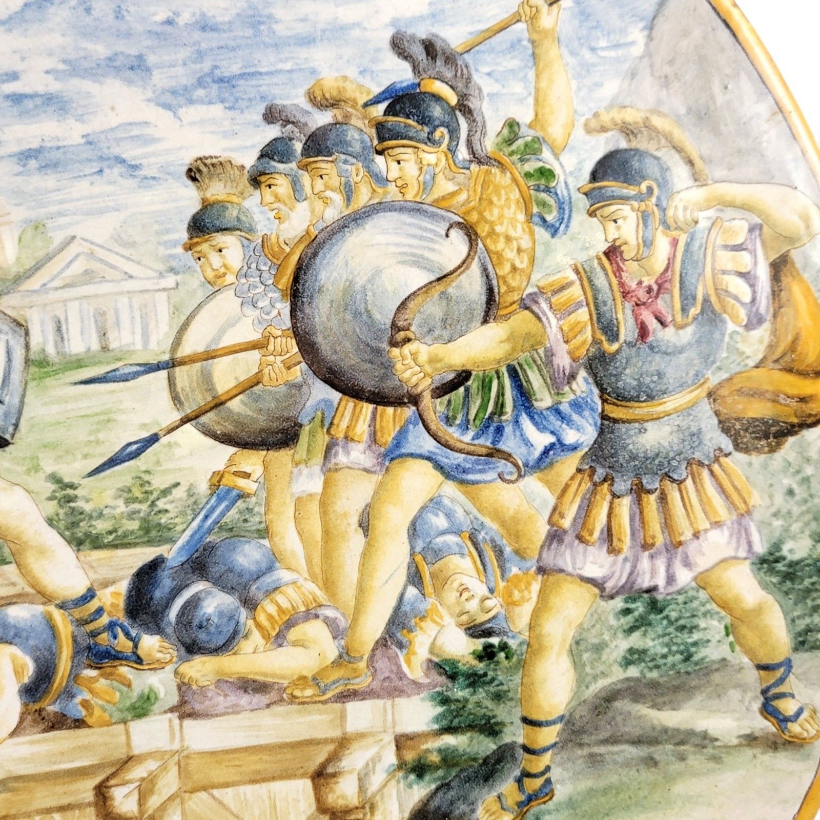 Large Italian Pesaro Maiolica Istoriato Charger, C. 1890–1915 photo 800.0