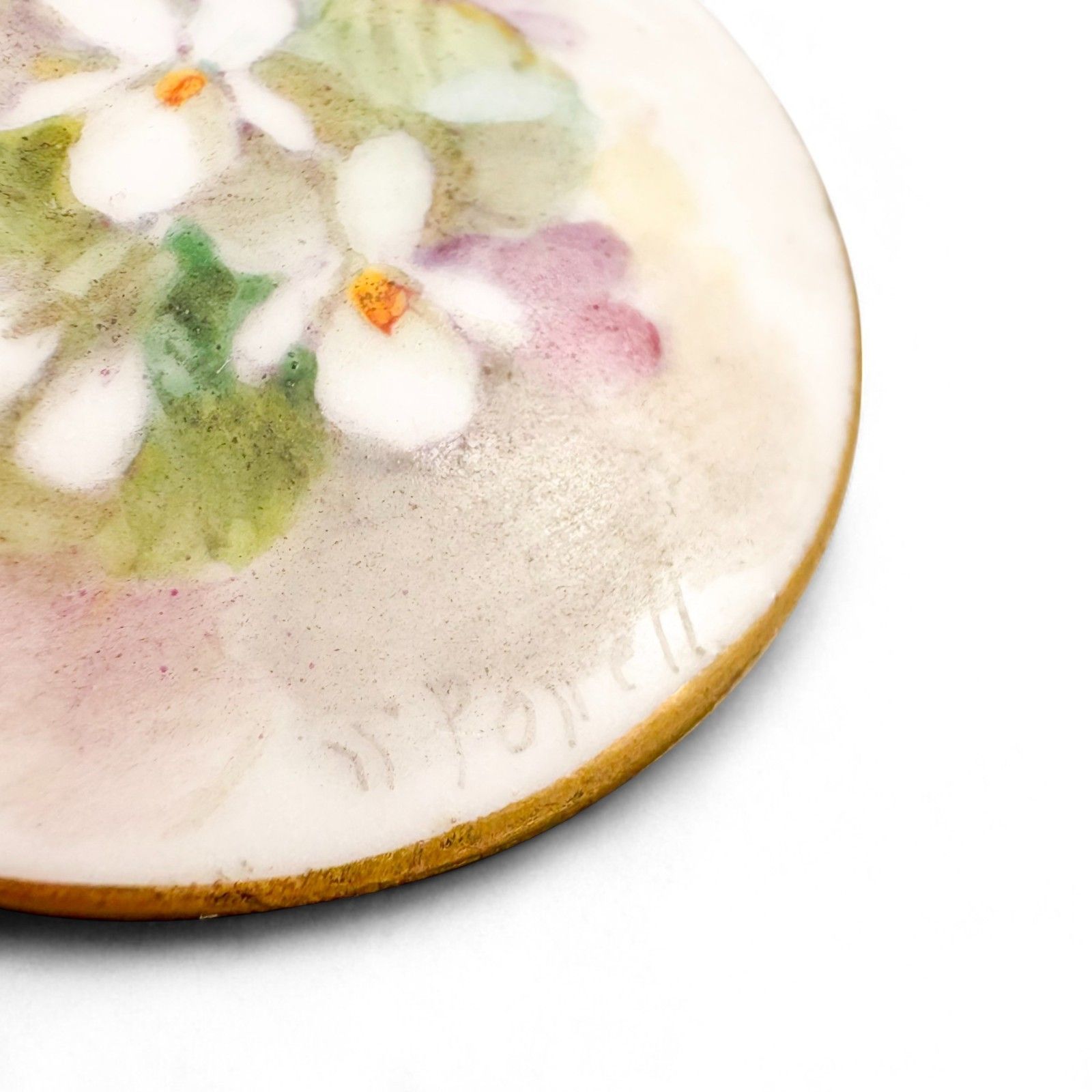 photo for sale Antique Royal Worcester Hand Painted Porcelain Pill Boxes Pair 1899, 1915