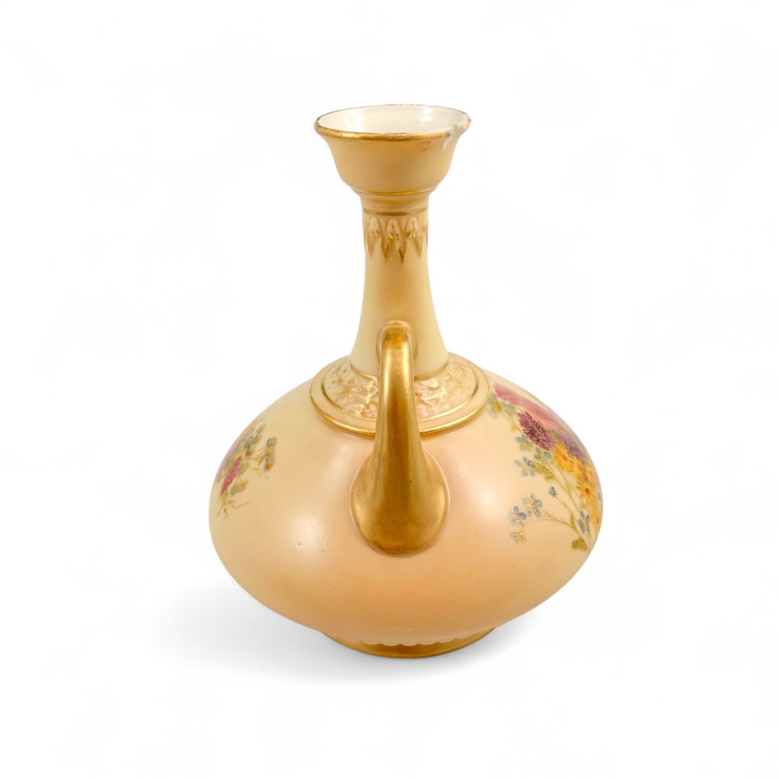 Antique Art Nouveau Royal Worcester Blush Ivory Vase 1903 Model 1747 photo furniture