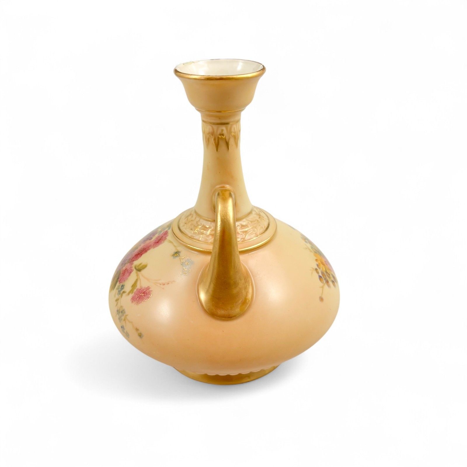 Antique Art Nouveau Royal Worcester Blush Ivory Vase 1903 Model 1747 photo Home Decor