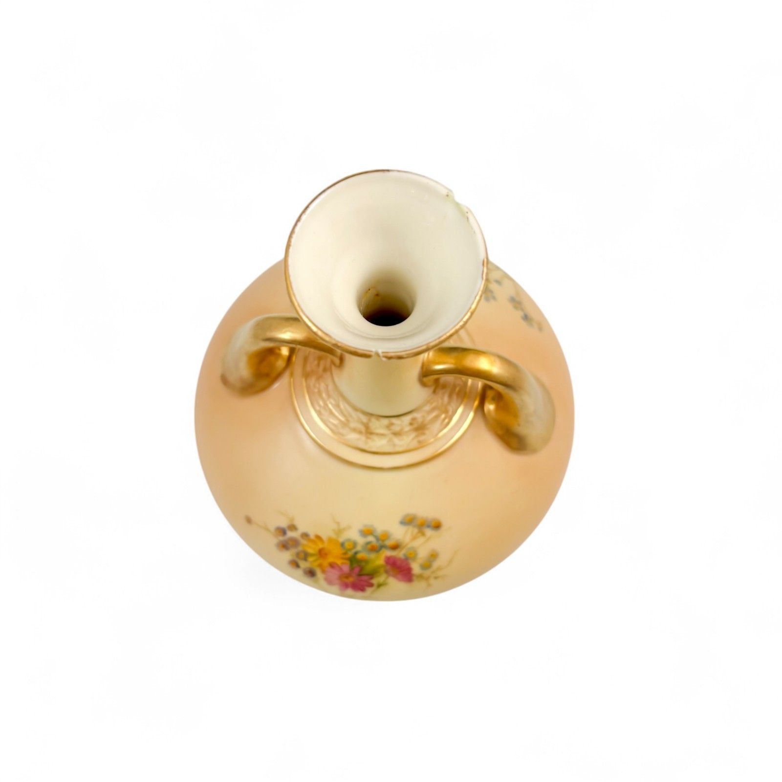 Antique Art Nouveau Royal Worcester Blush Ivory Vase 1903 Model 1747 photo 170.0