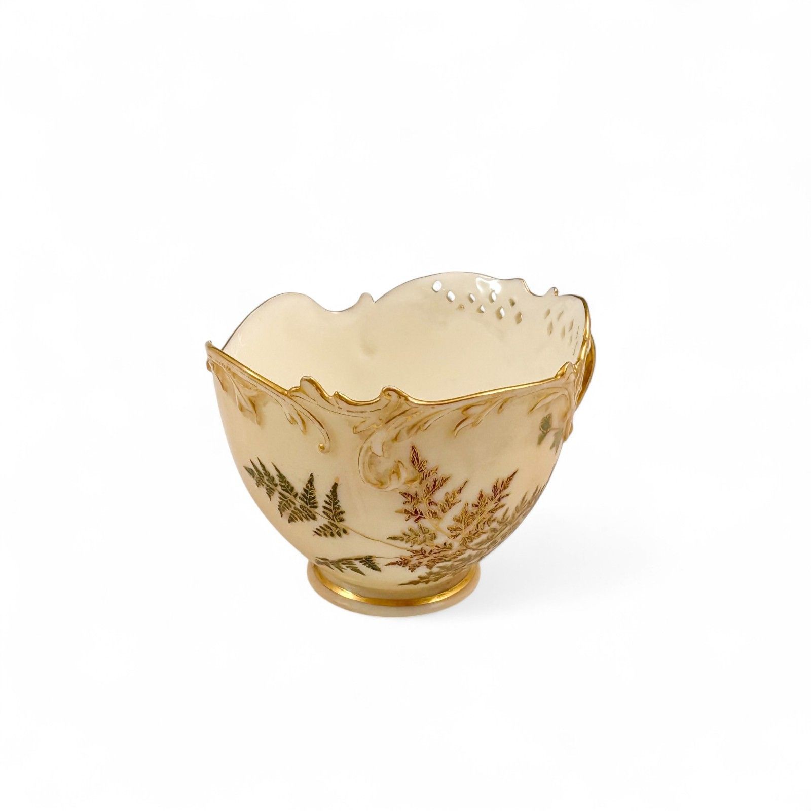 Edwardian Victorian Royal Worcester Blush Porcelain Tea Cup & Saucers 1891 1902 photo buy