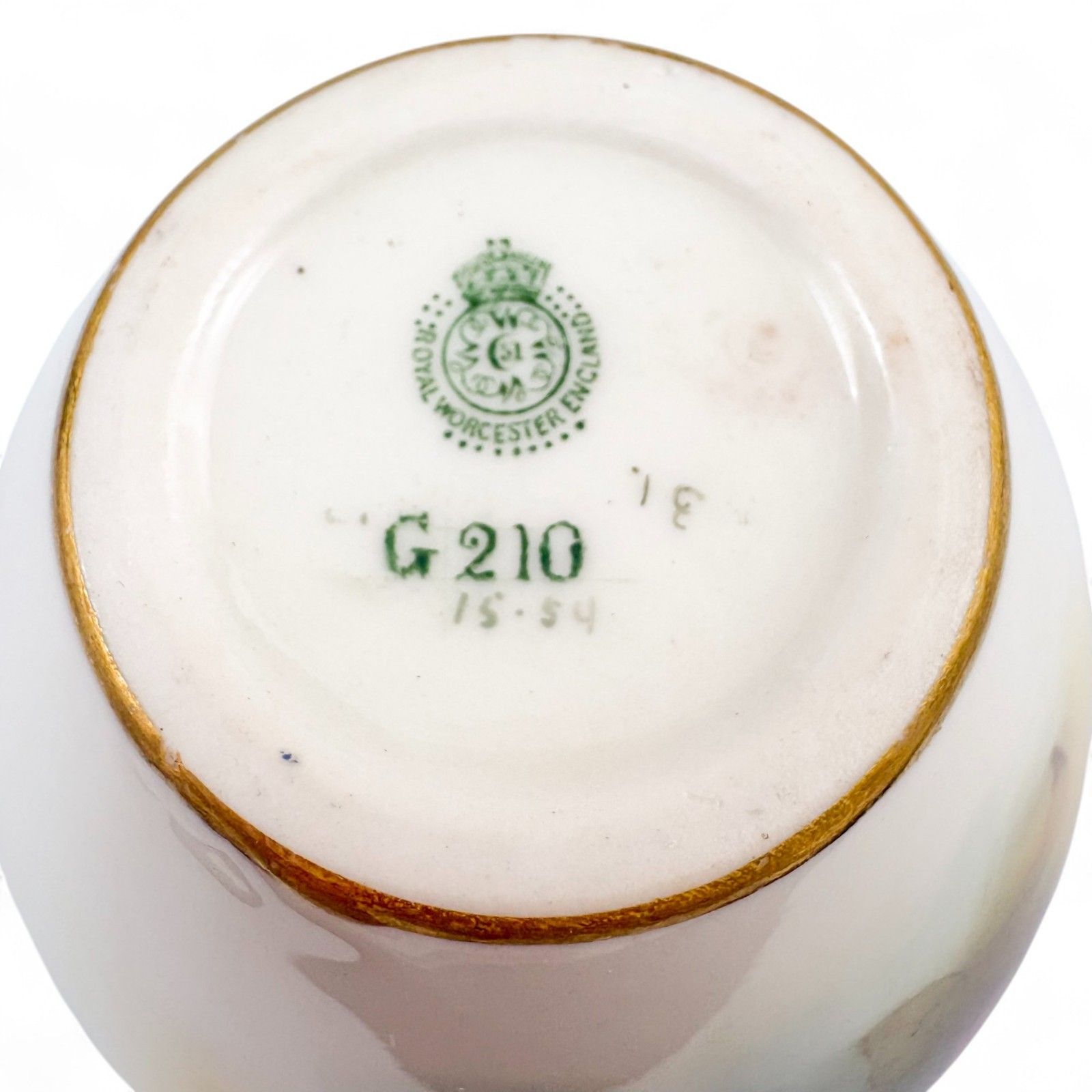 Edwardian Royal Worcester 1912 Hand Painted Rose Vase Blush Porcelain G210 photo buy