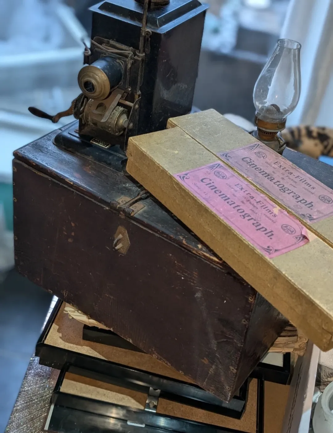 Rare Antique Ernst Plank 35mm Toy Cinematograph,Deluxe Set photo 590.0