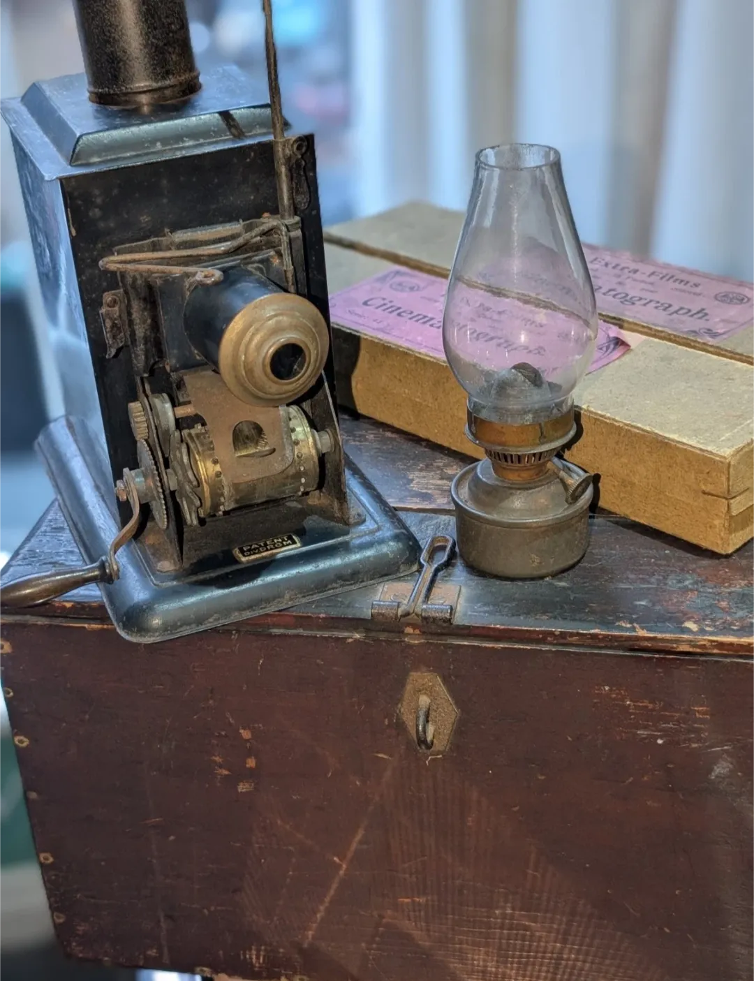 photo furniture Rare Antique Ernst Plank 35mm Toy Cinematograph,Deluxe Set