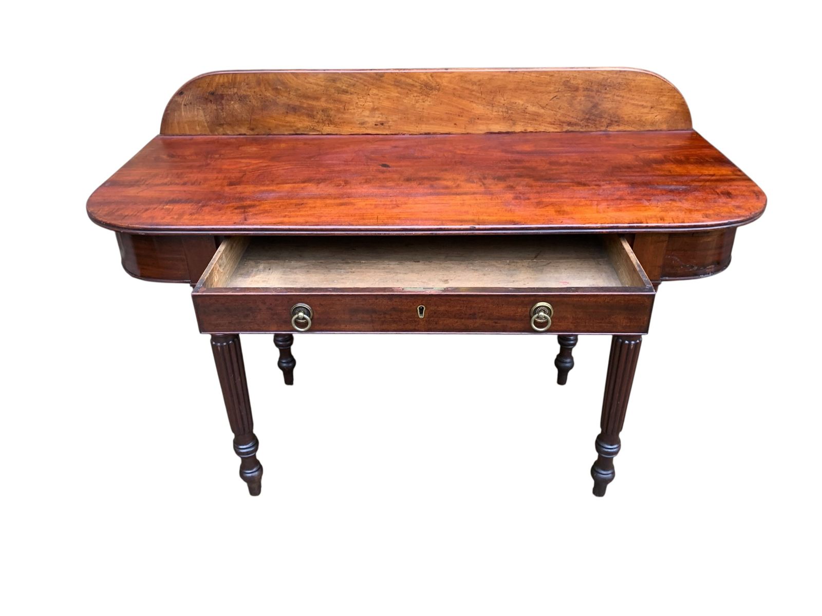 Antique Mahogany Regency D End Console Table photo 314.0