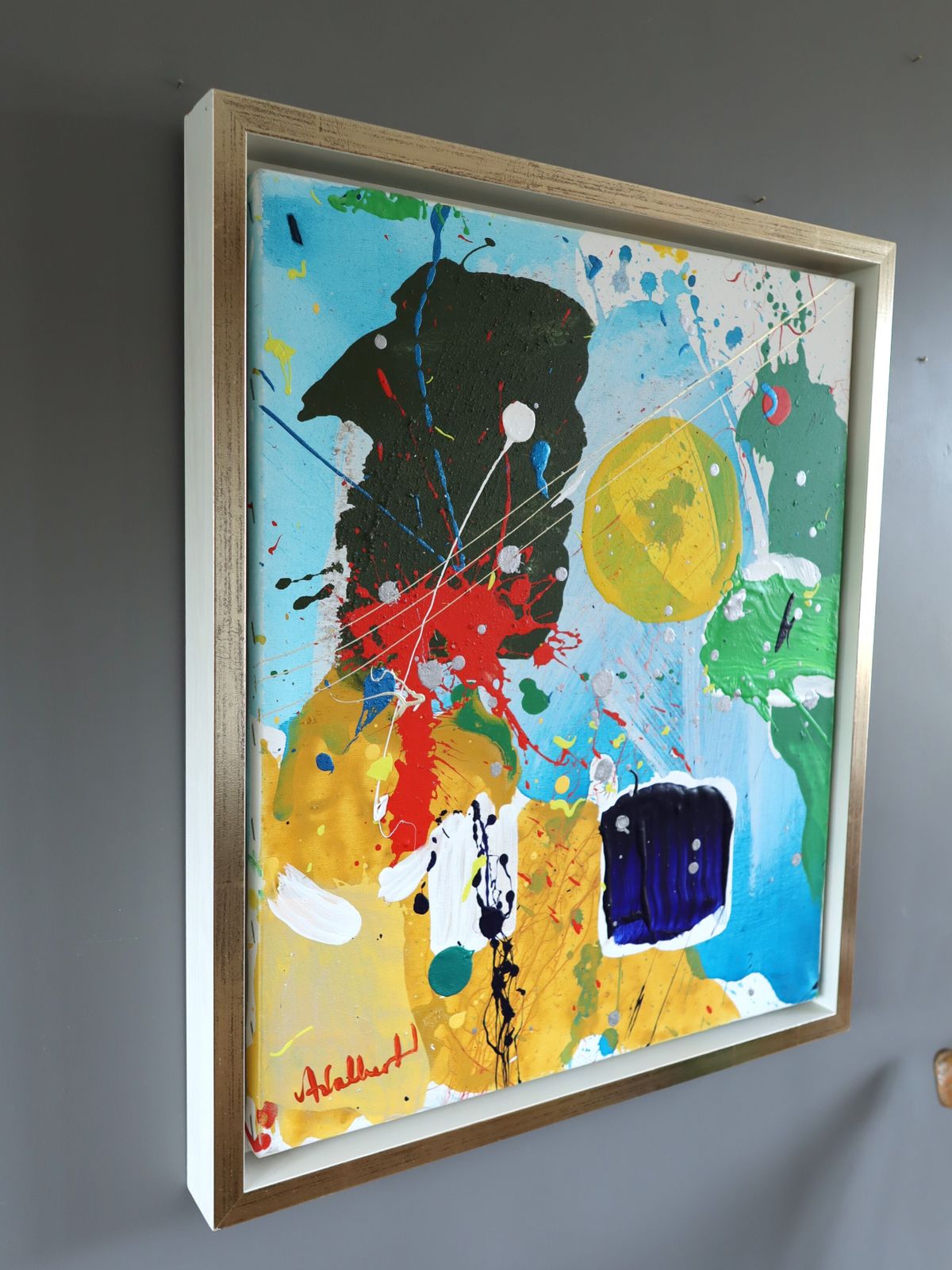 Modernist Abstract Swedish Painting   Chromatic Constellation photo for sale