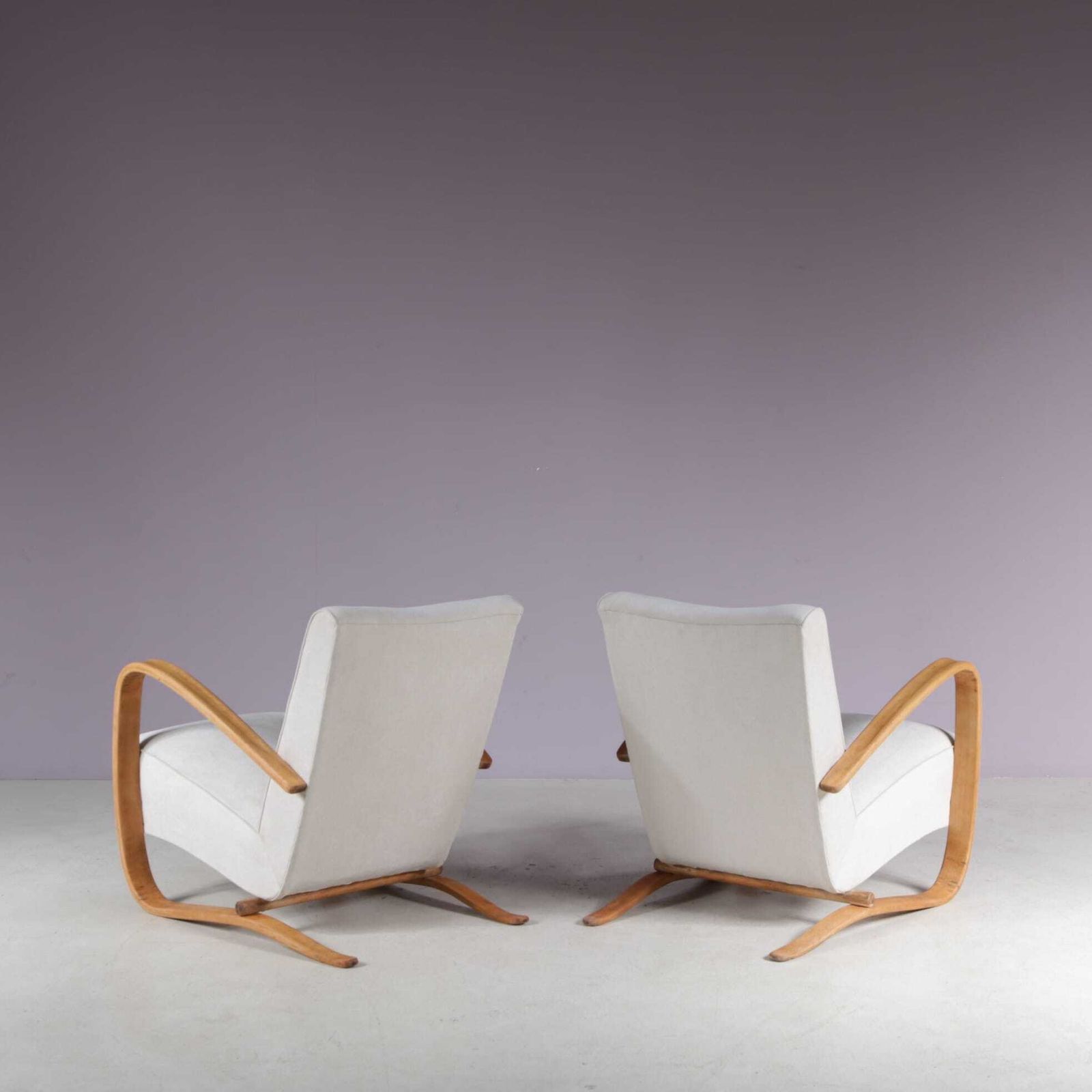 Pair Of Jindrich Halabala Lounge Chairs For Up Zadovy, 1950 photo buy