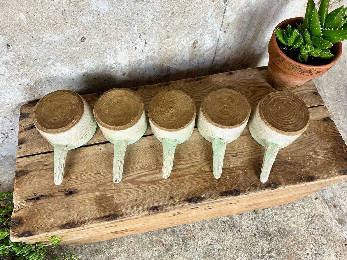 photo vinterior Set Of 5 X Vintage Studio Pottery Soup Crocks Bowls Mugs