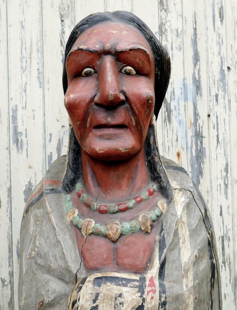 4500.0 Large Carved Cigar Store Native American Indian, Shop Trade Sign photo
