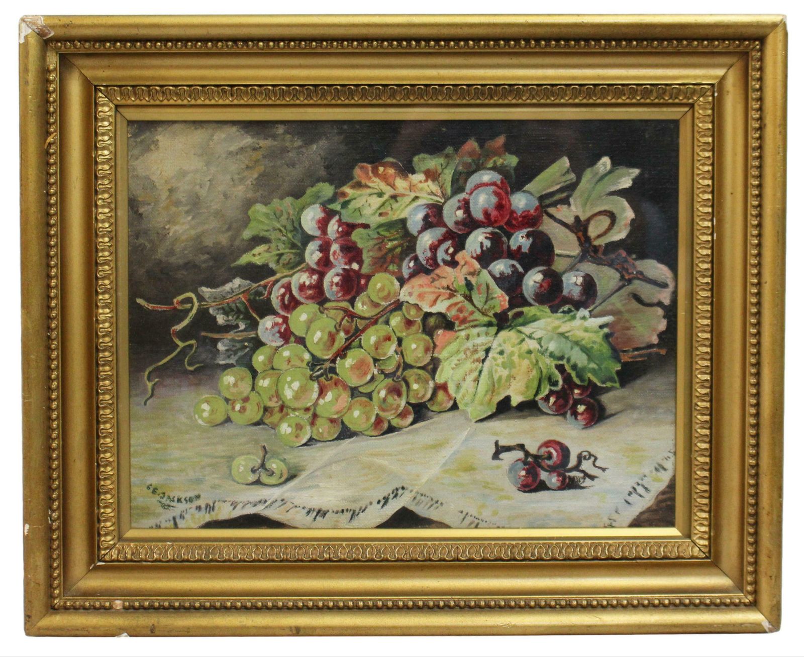 Pair Of Signed Still Life Paintings Oil On Canvas photo for sale