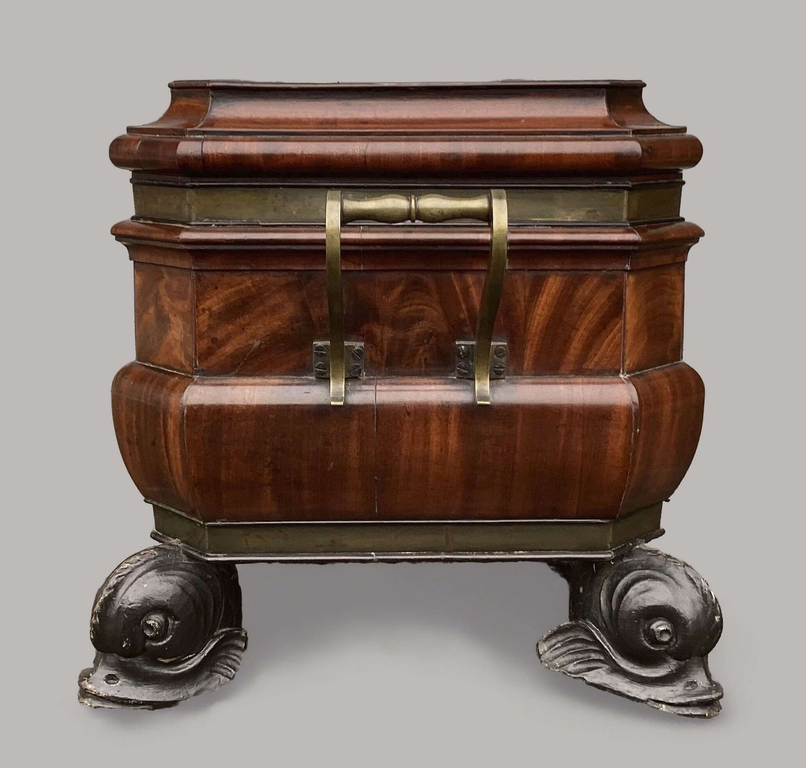 Magnificent Regency Mahogany Sarcophagus Form Wine Cooler / Cellarette photo buy