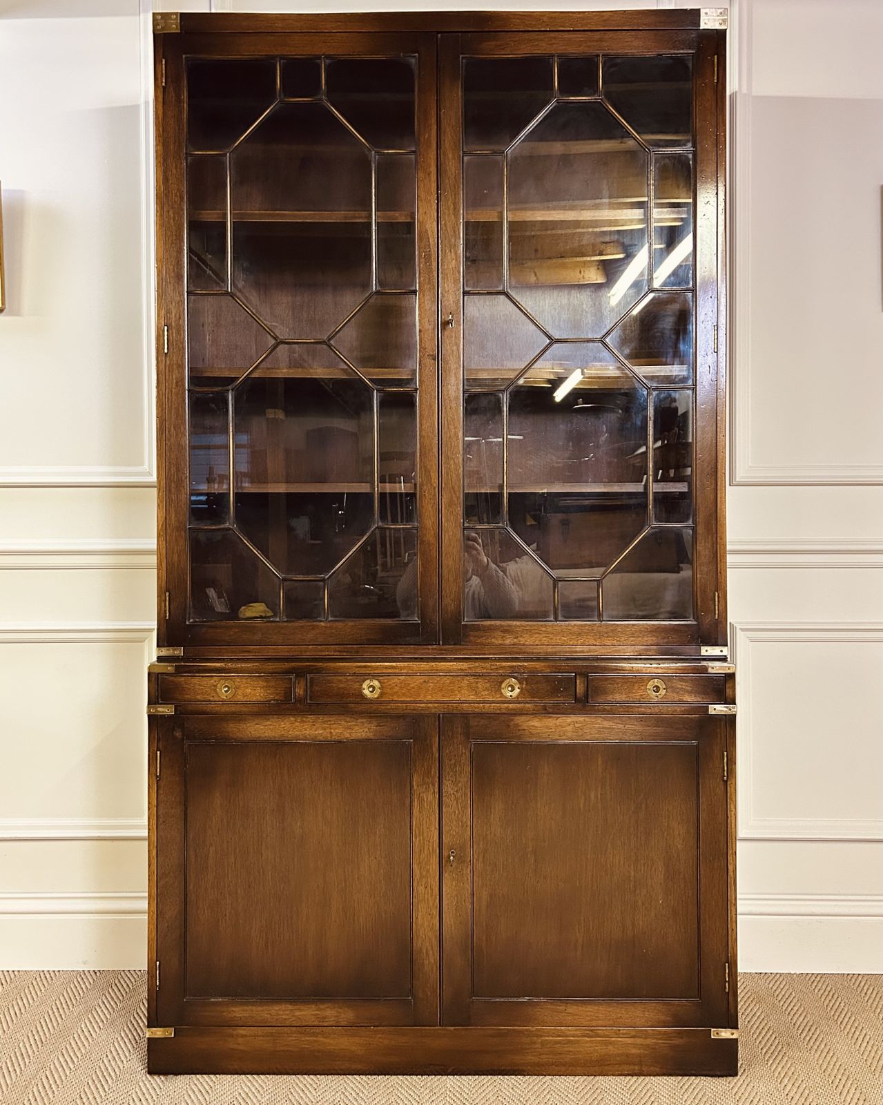 Campaign Style Library Bookcase Astragal Glazed Bevan Funnell