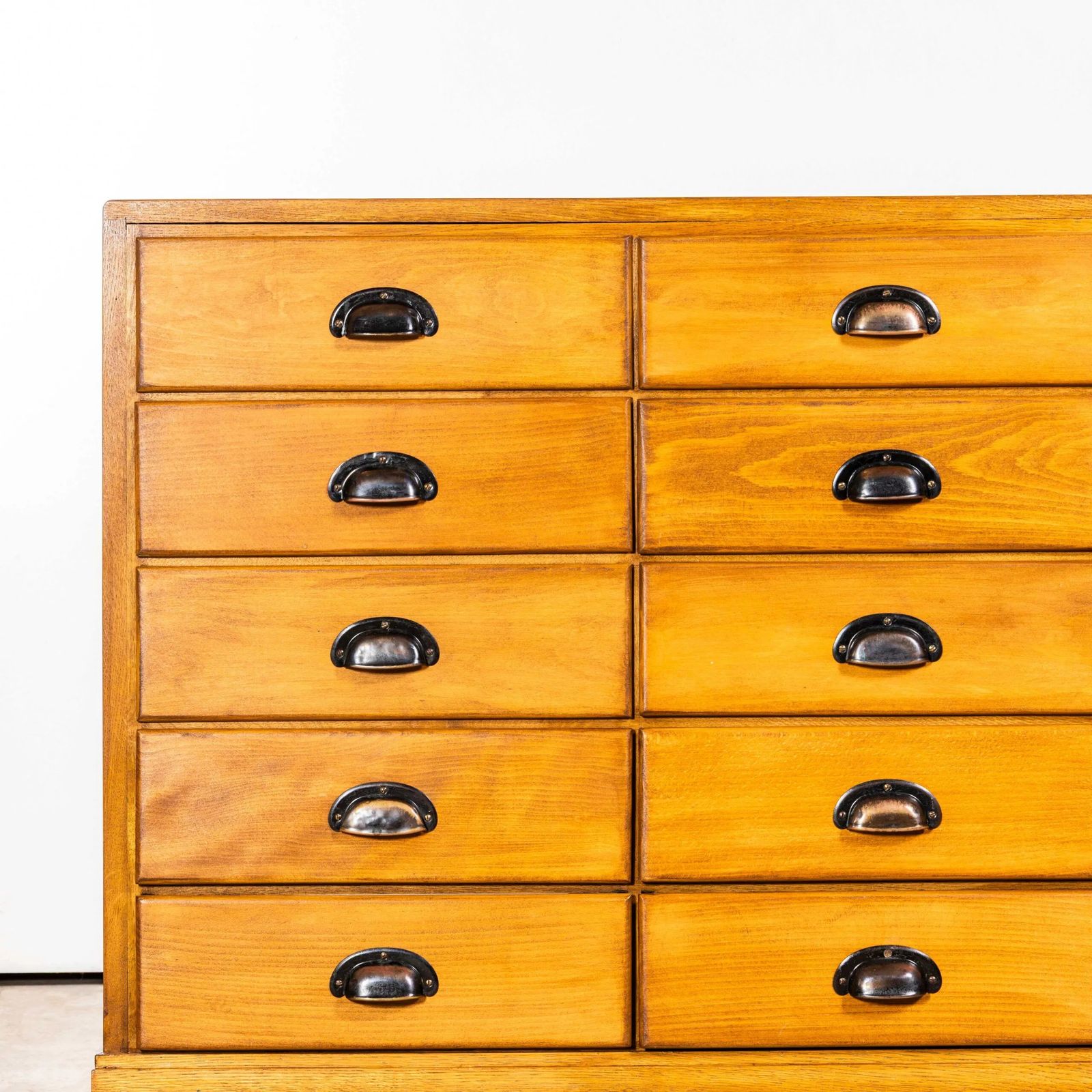 1950’s English Oak Haberdashery Cabinet – Twenty Drawer photo for sale