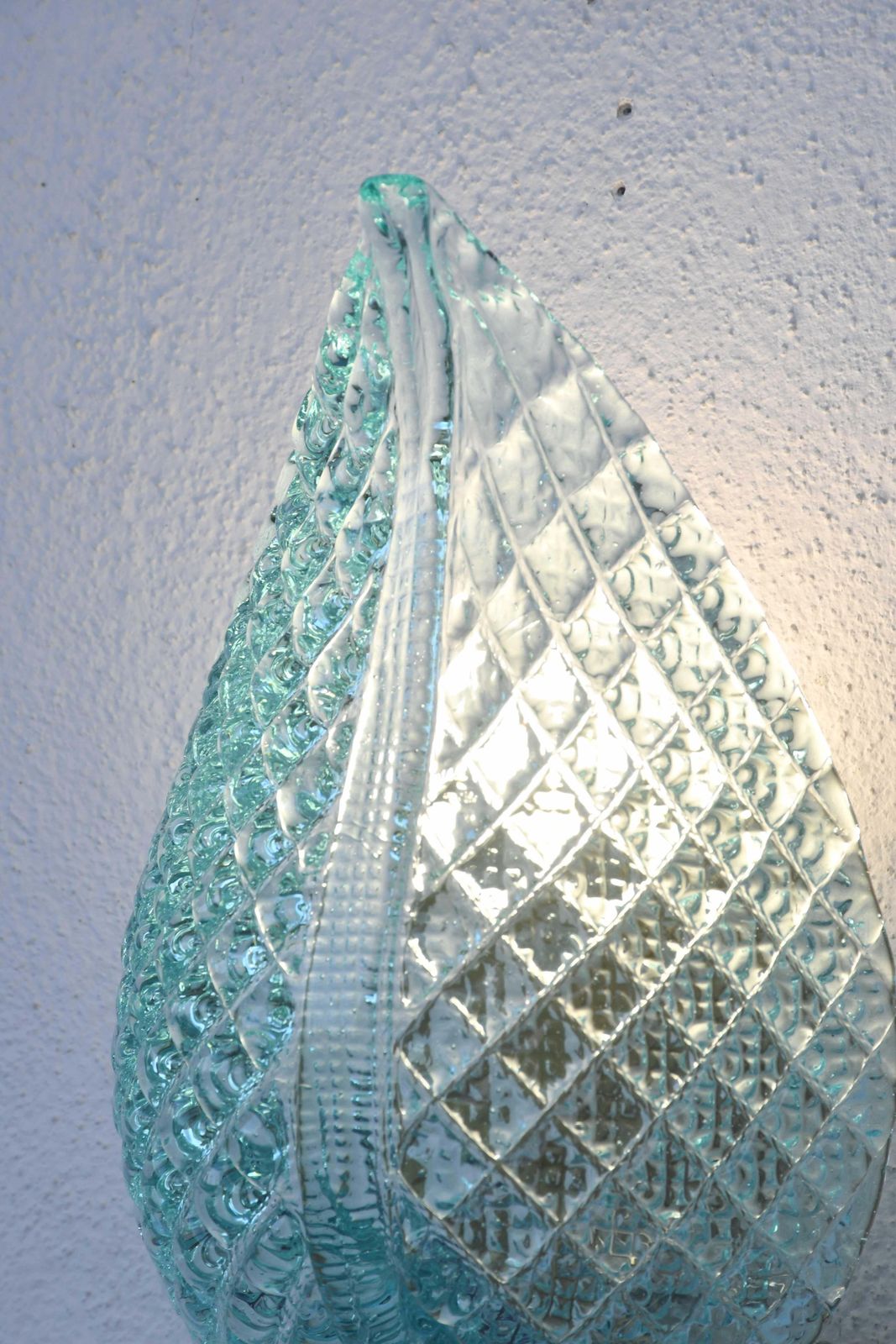photo furniture Set Of 2 Rare Wall Light Blue Jewel Murano Glass Leave By Barovier E Toso, 1950s