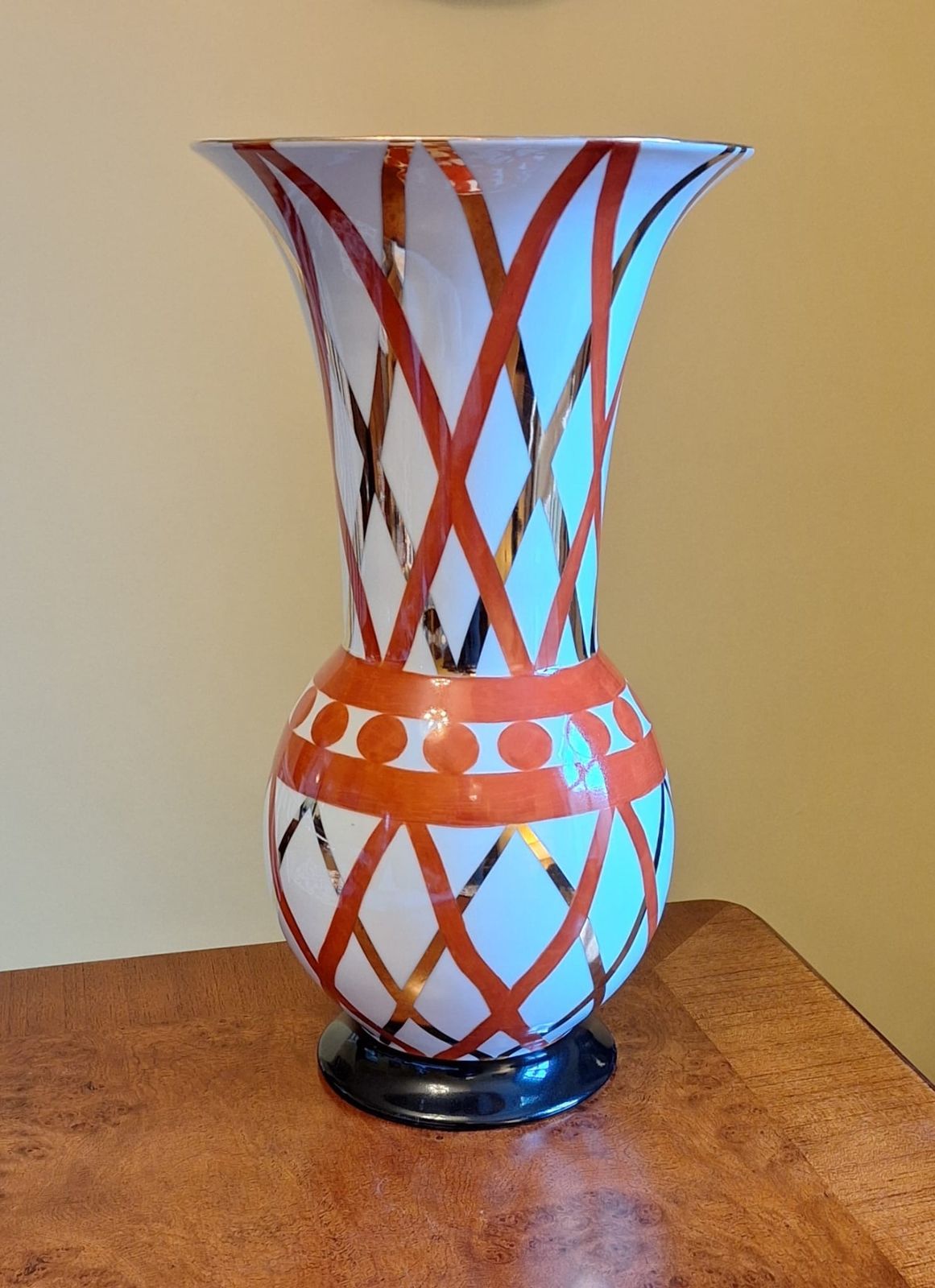 Mid Century Large Vase Italian Carnival Style By Frederico De Luca, Paris Signed photo buy