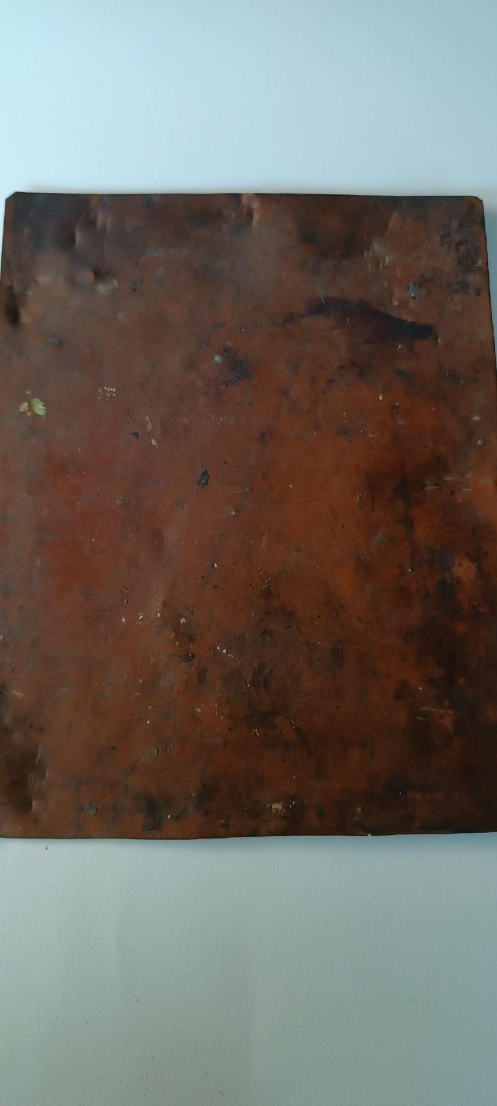 Antique Copper Painting  17th\18th Century St. Charles Borromeo 25 X 20cm photo vintage
