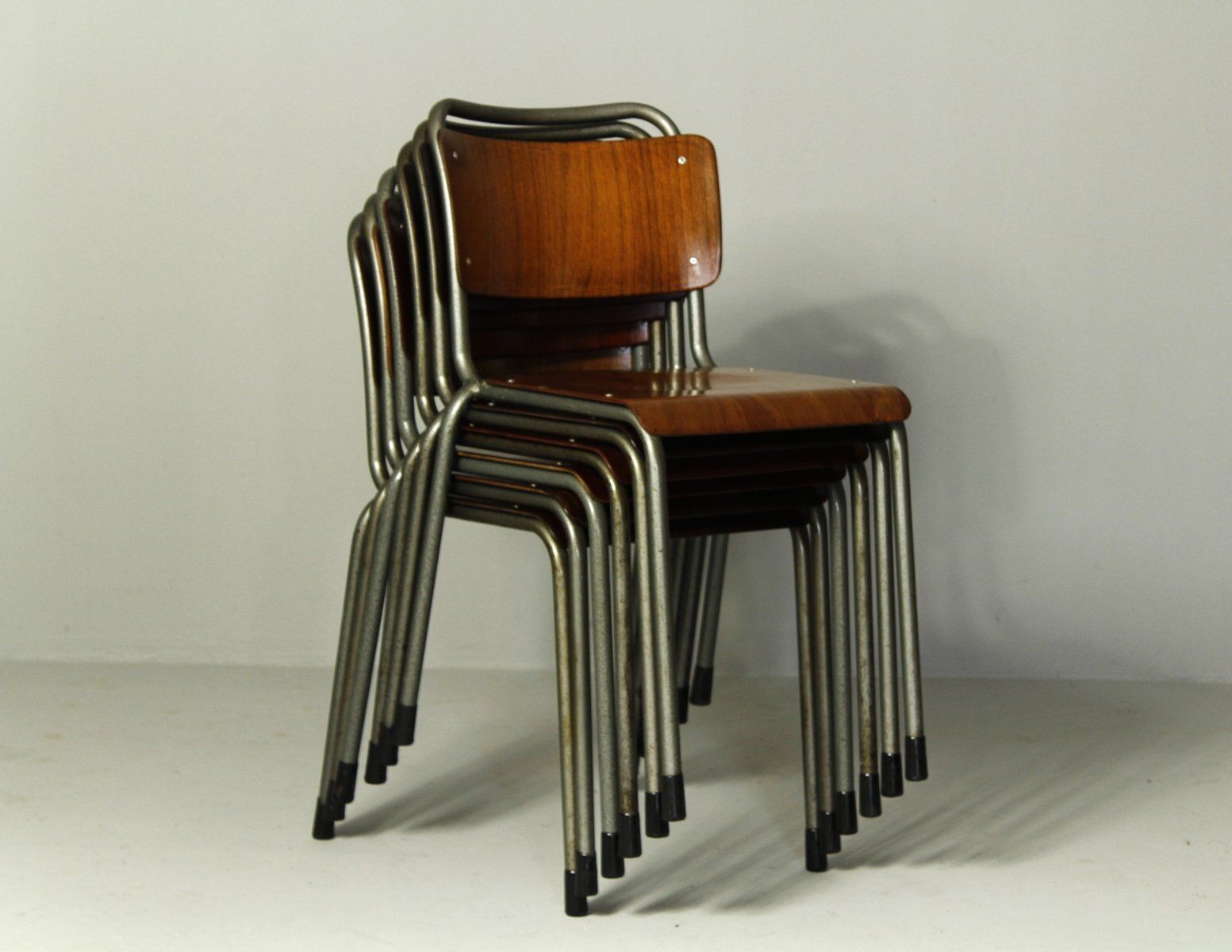 Model 106 Chairs By W. H. Gispen For Delft, 1950s, Set Of 6