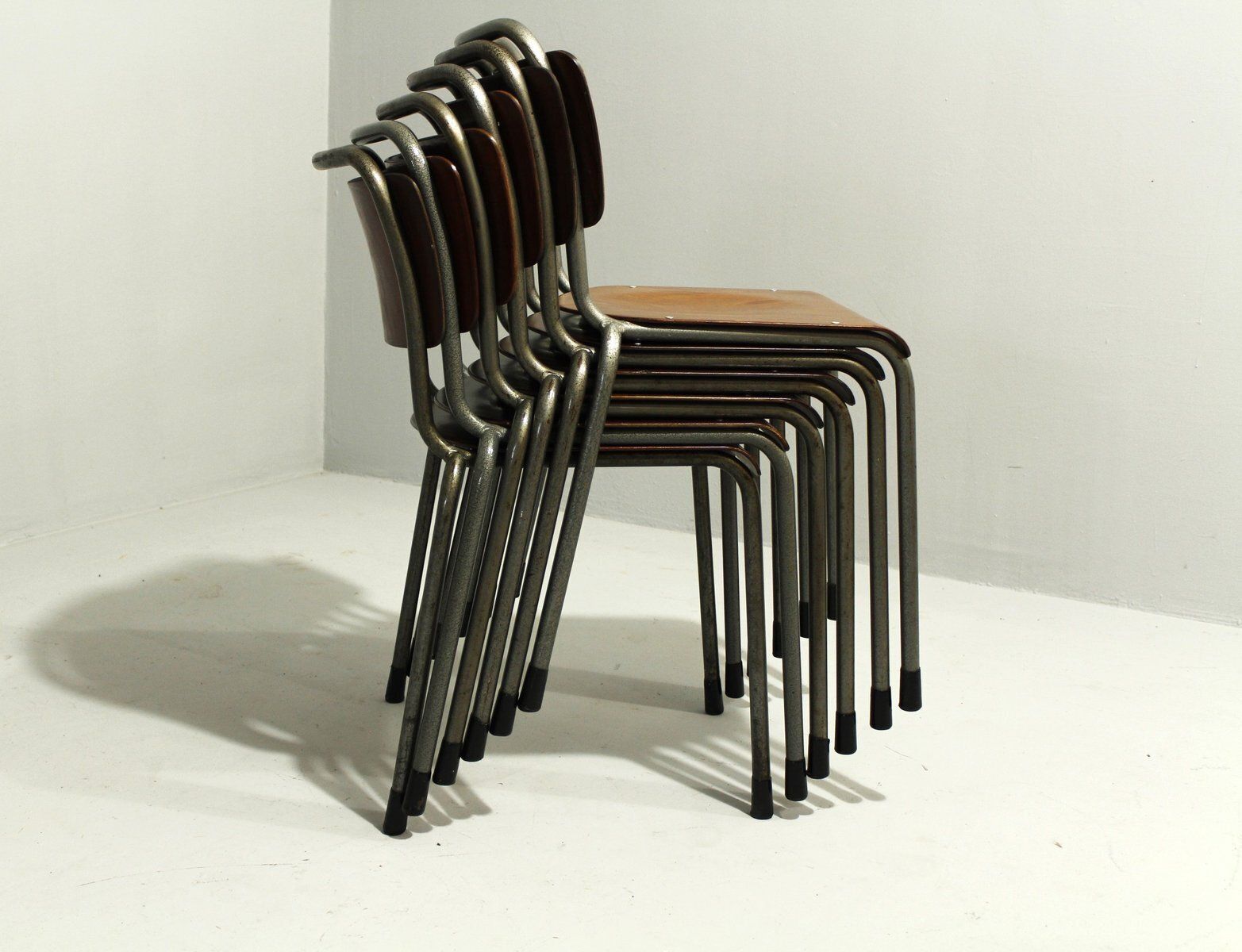 Furniture Model 106 Chairs By W. H. Gispen For Delft, 1950s, Set Of 6 photo