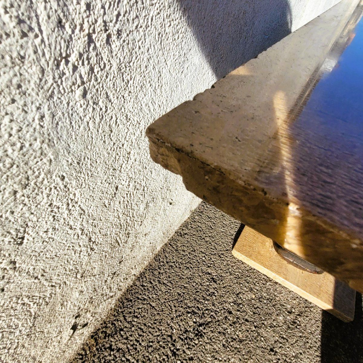 2200.0 Coffee Table, 160cm Long, Marbre And Carved Wood, 18th Century photo
