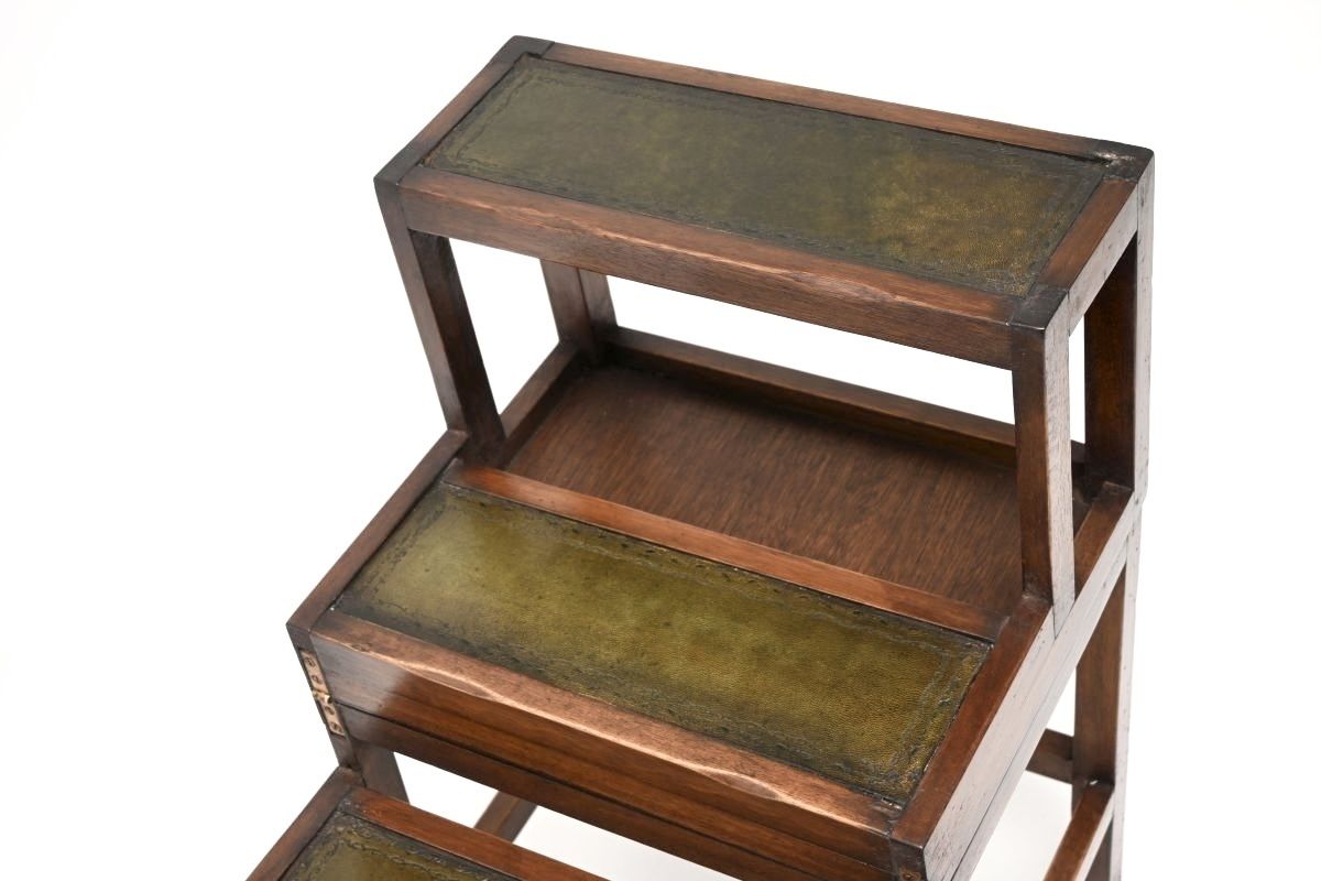 Antique Mahogany Metamorphic Coffee Table / Library Steps photo buy