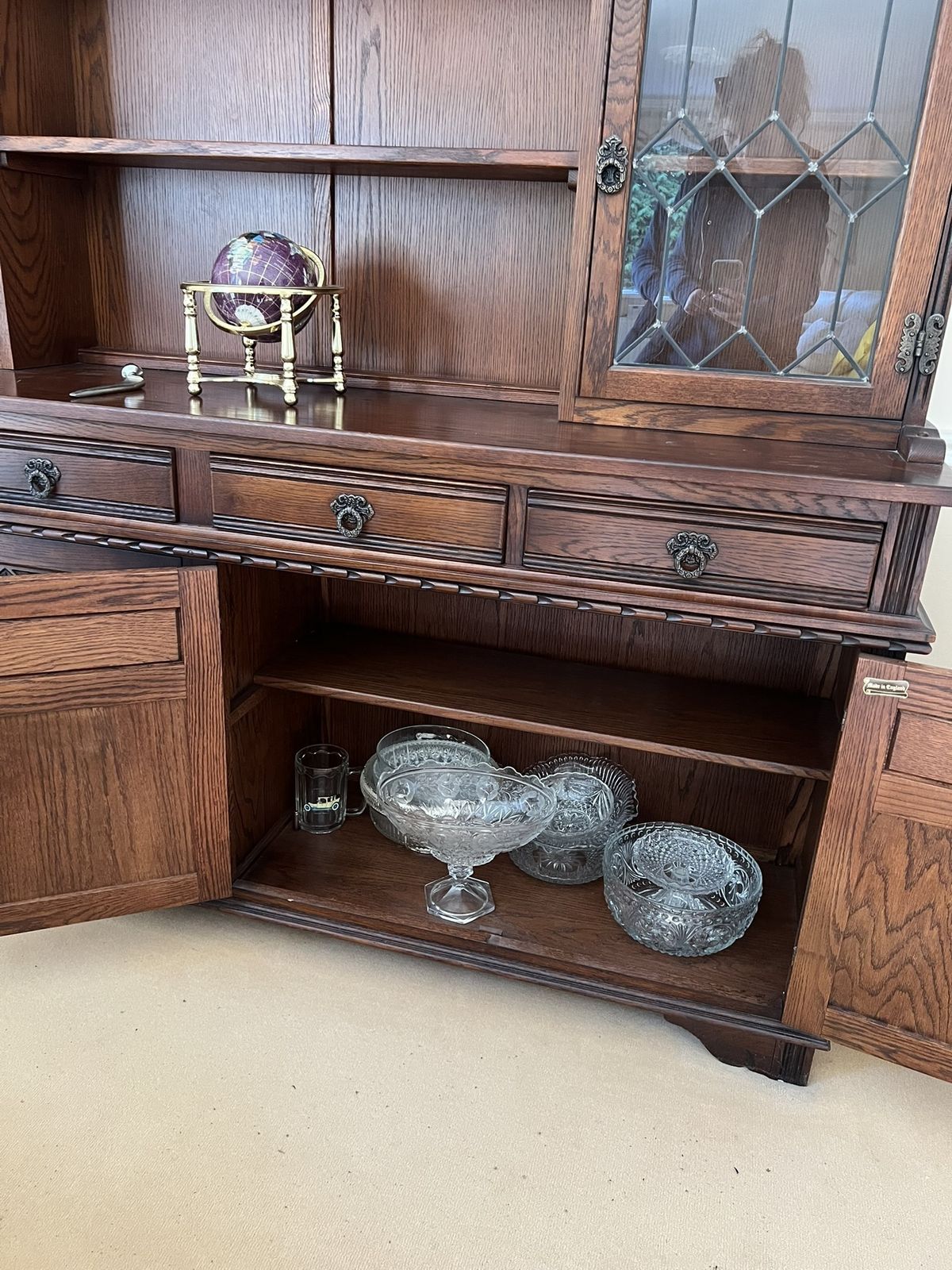 Wood Bros Old Charm Sovereign Dresser Sideboard With A Tudor Brown Traditional Finish photo for sale