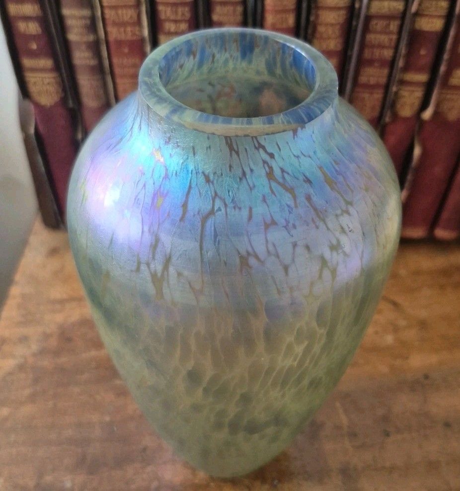 Very Rare Loetz Papillon Iridescent Glass Vase Art Nouveau Bohemian 20cm Tall photo buy