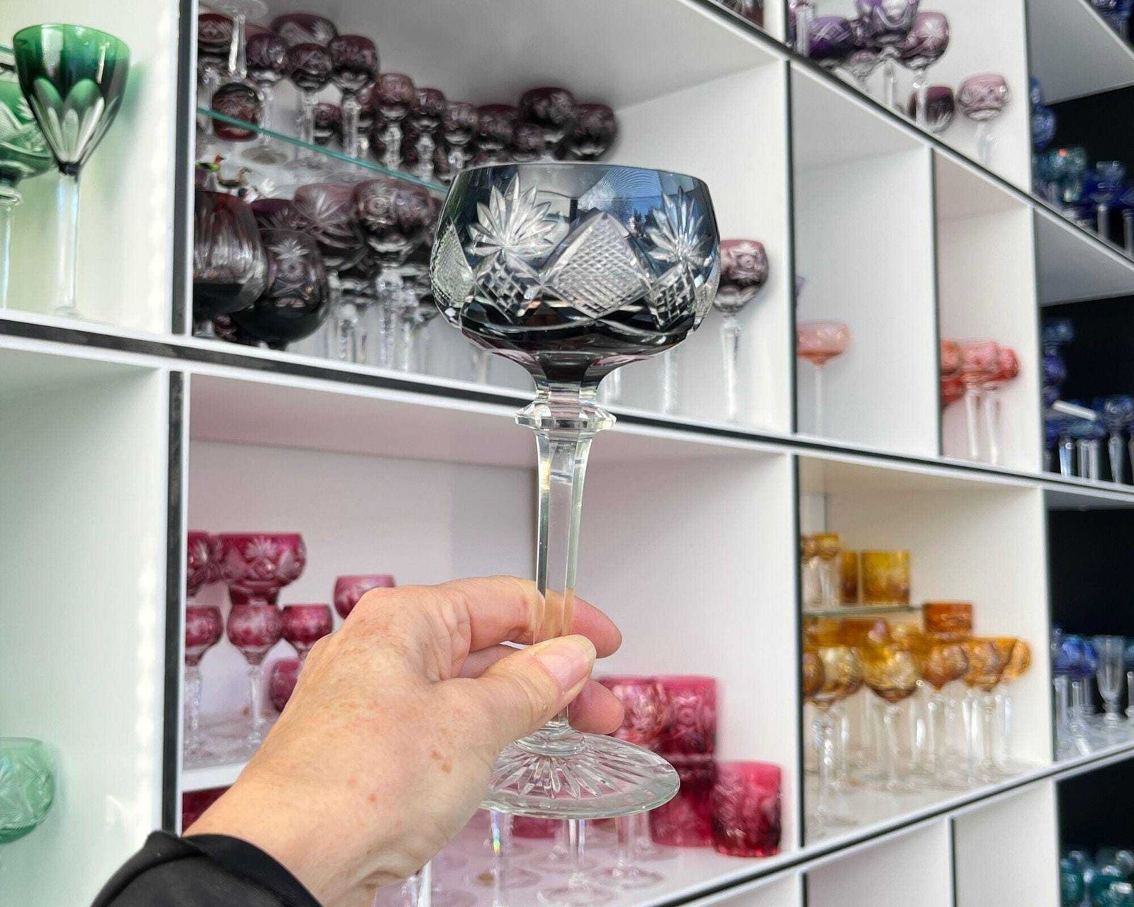 Kristallen Wijnglas Zwart | 1 Stuk | Val Saint Lambert | Berncastel photo furniture