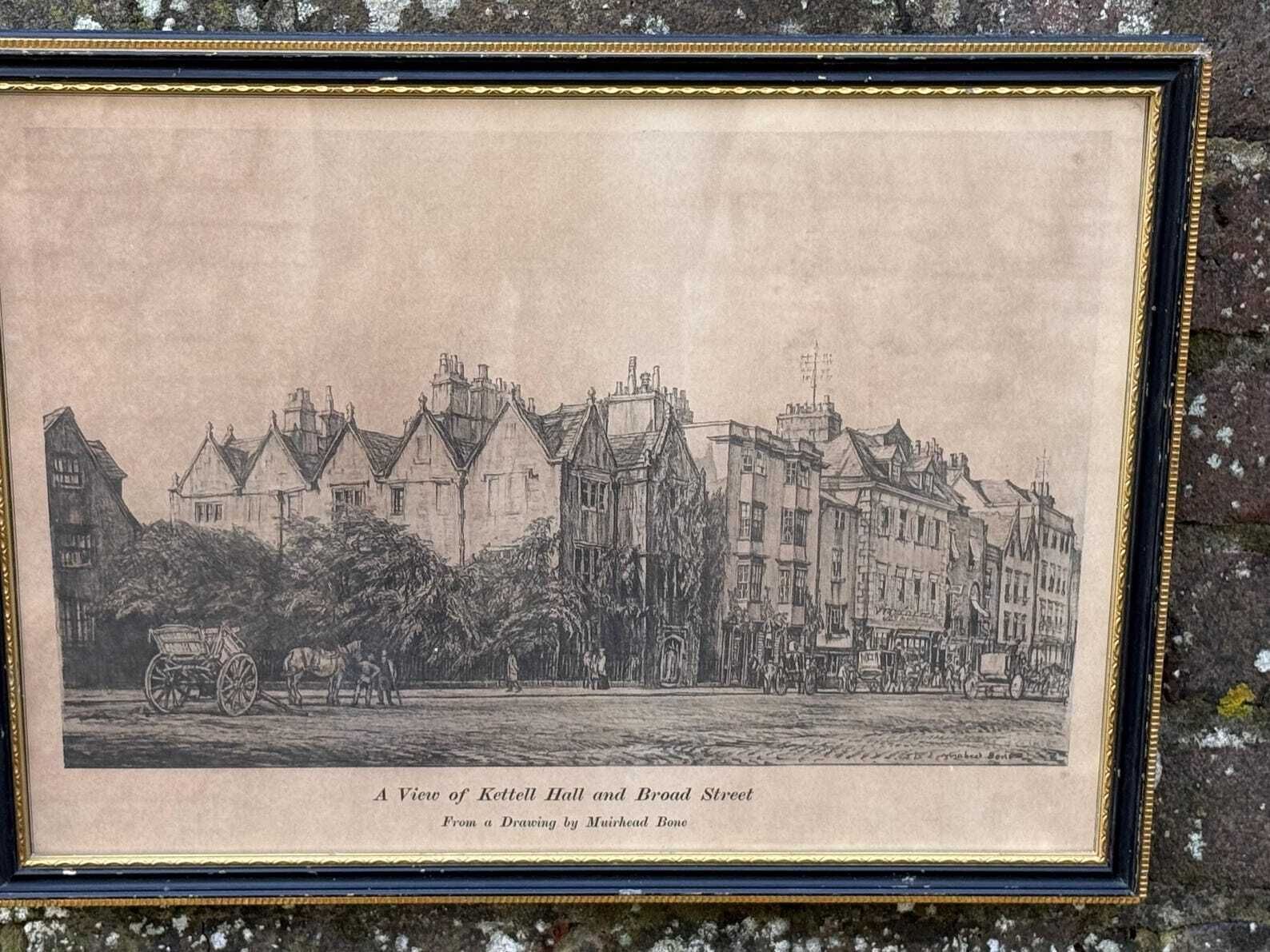Muirhead Bone Oxford Broad Street Framed Architectural Print photo furniture