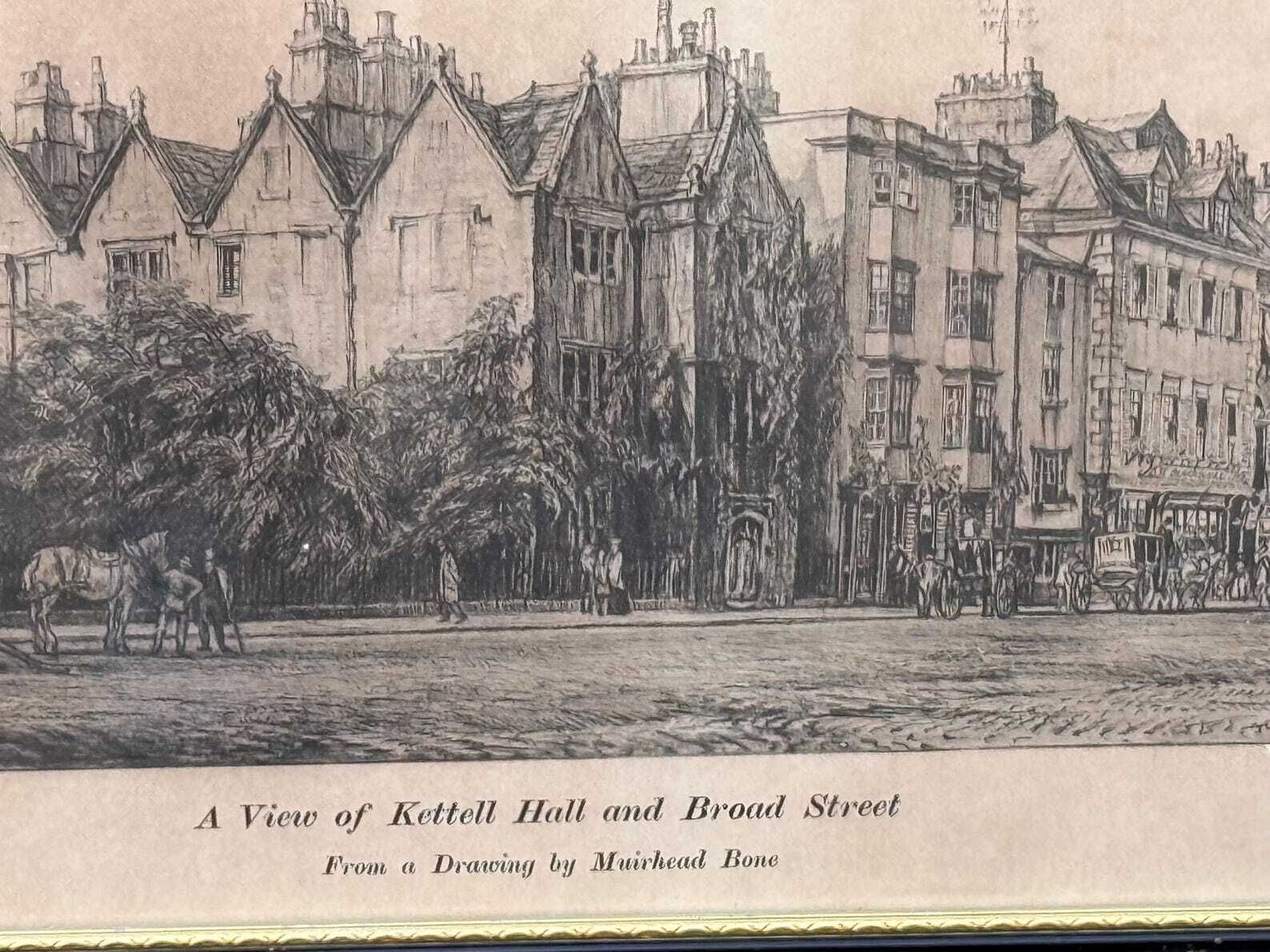 Muirhead Bone Oxford Broad Street Framed Architectural Print photo for sale