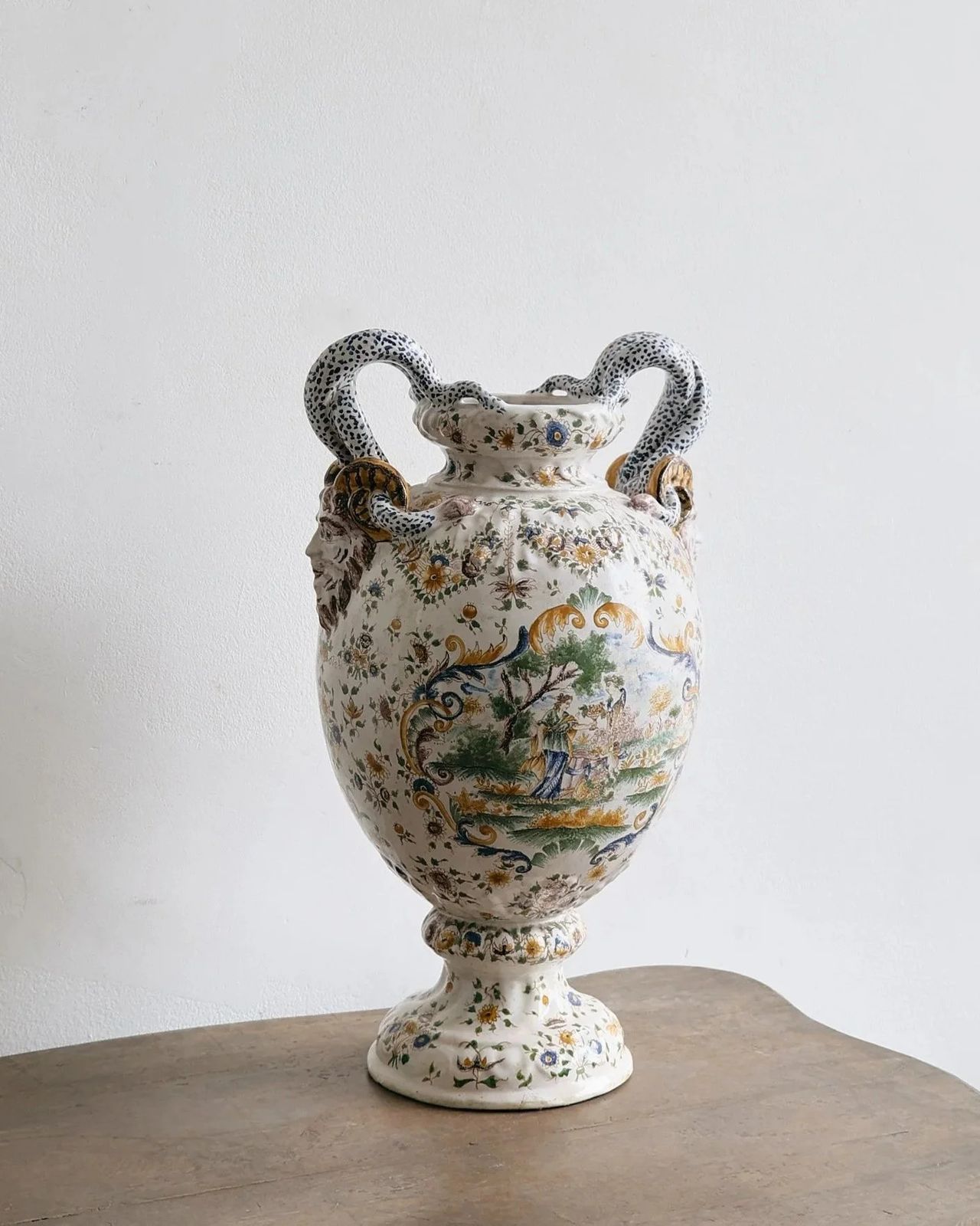 Ceramic Baluster Vase, 1900s, Antique