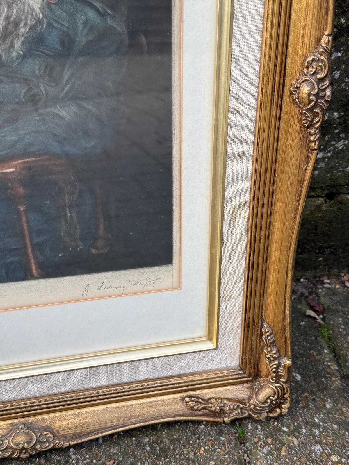photo vintage Authentic Retro Pair Of Ornate Gilt Framed Classical Portrait Art Prints