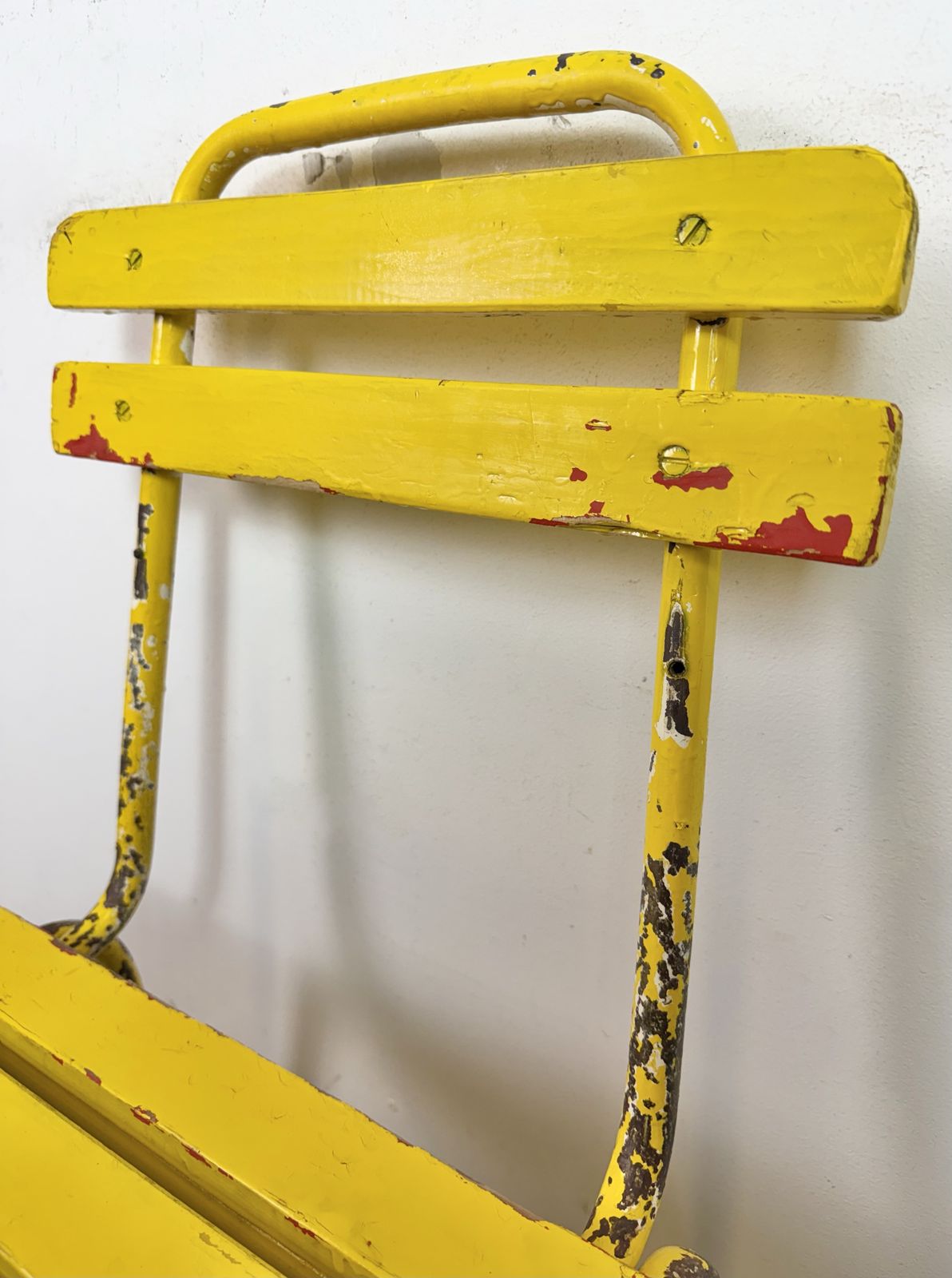 Vintage Yellow Chair, 1960s, Iron photo vintage