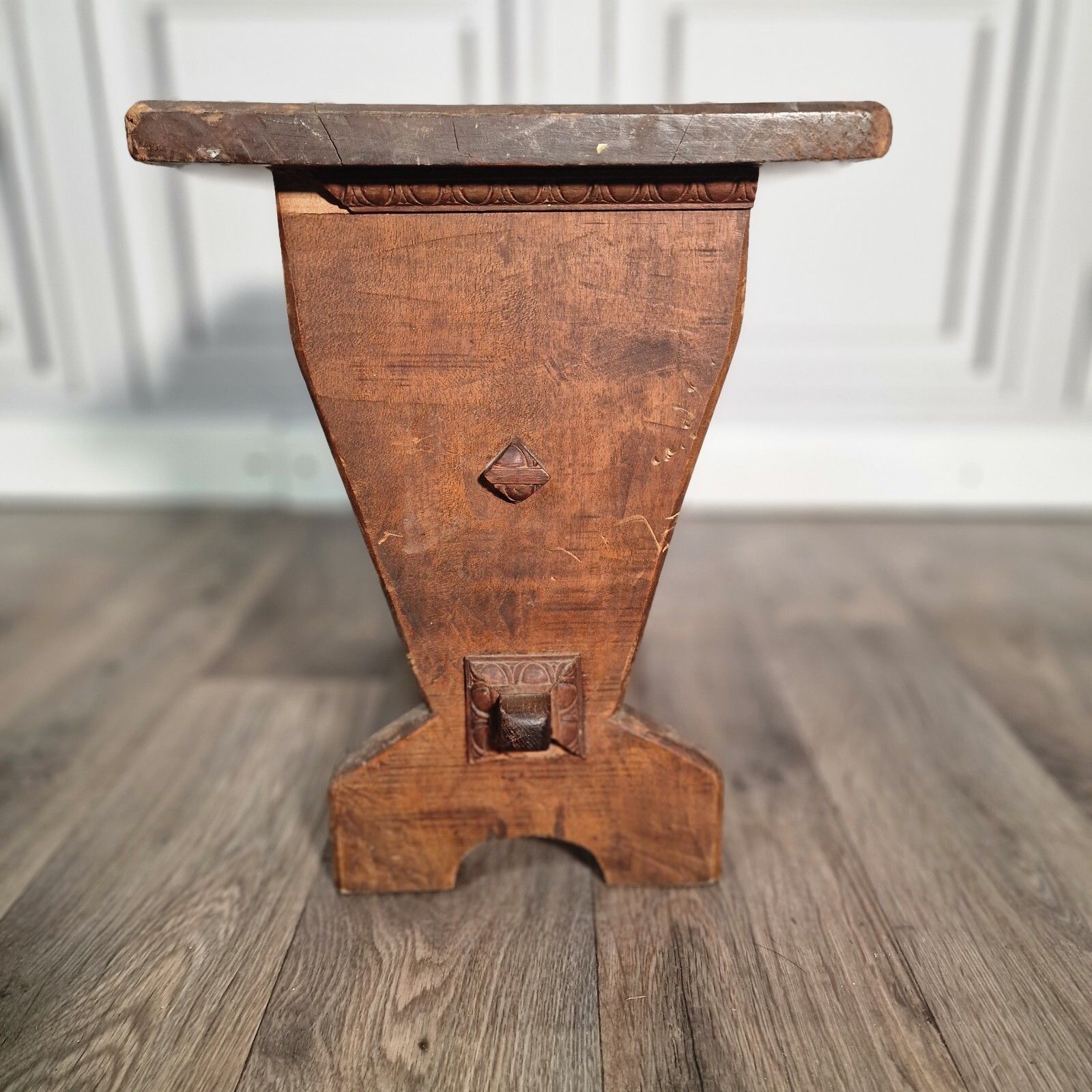 Antique Oak Side Table Arts & Crafts Refectory Style Occasional Coffee photo Furniture