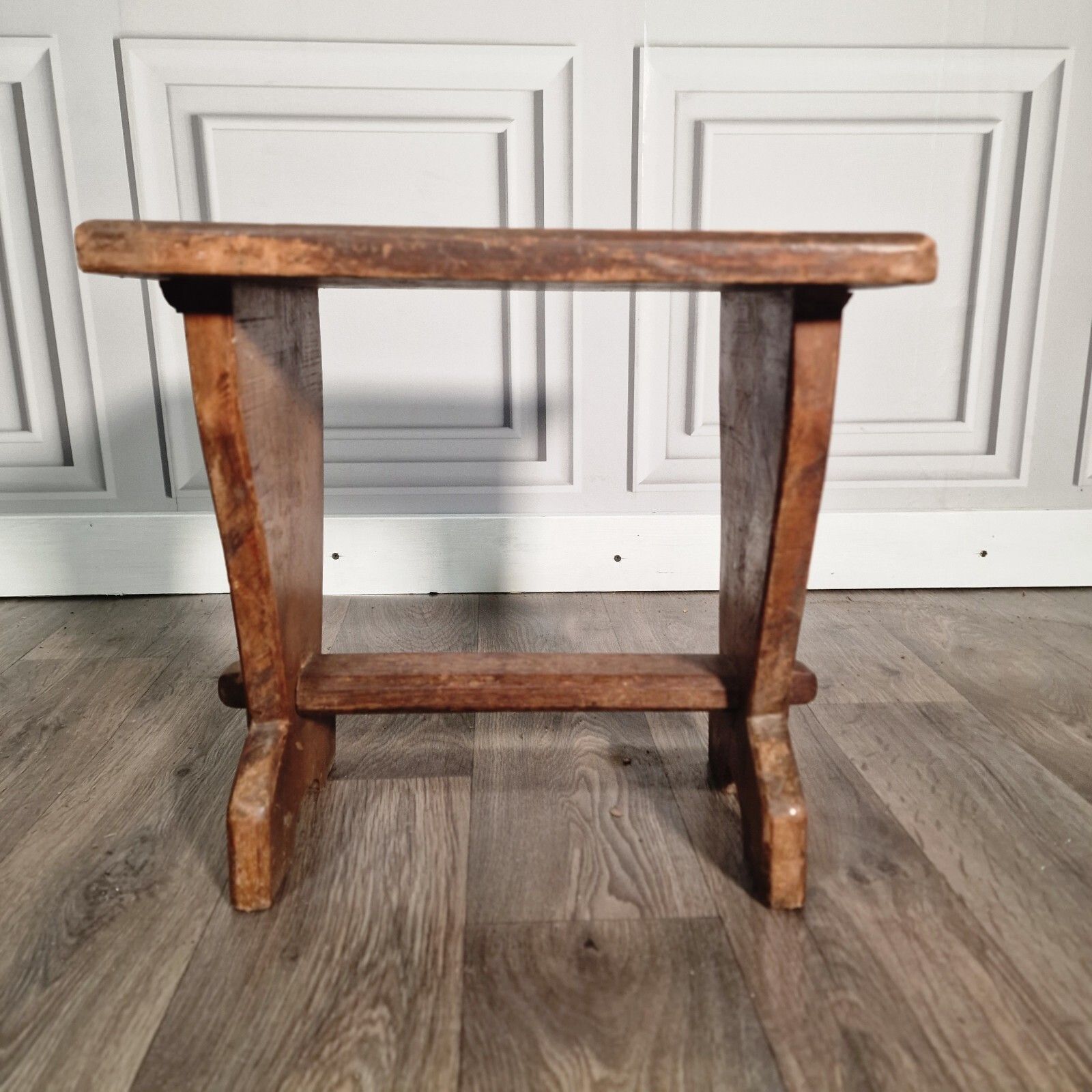 Antique Oak Side Table Arts & Crafts Refectory Style Occasional Coffee photo vinterior